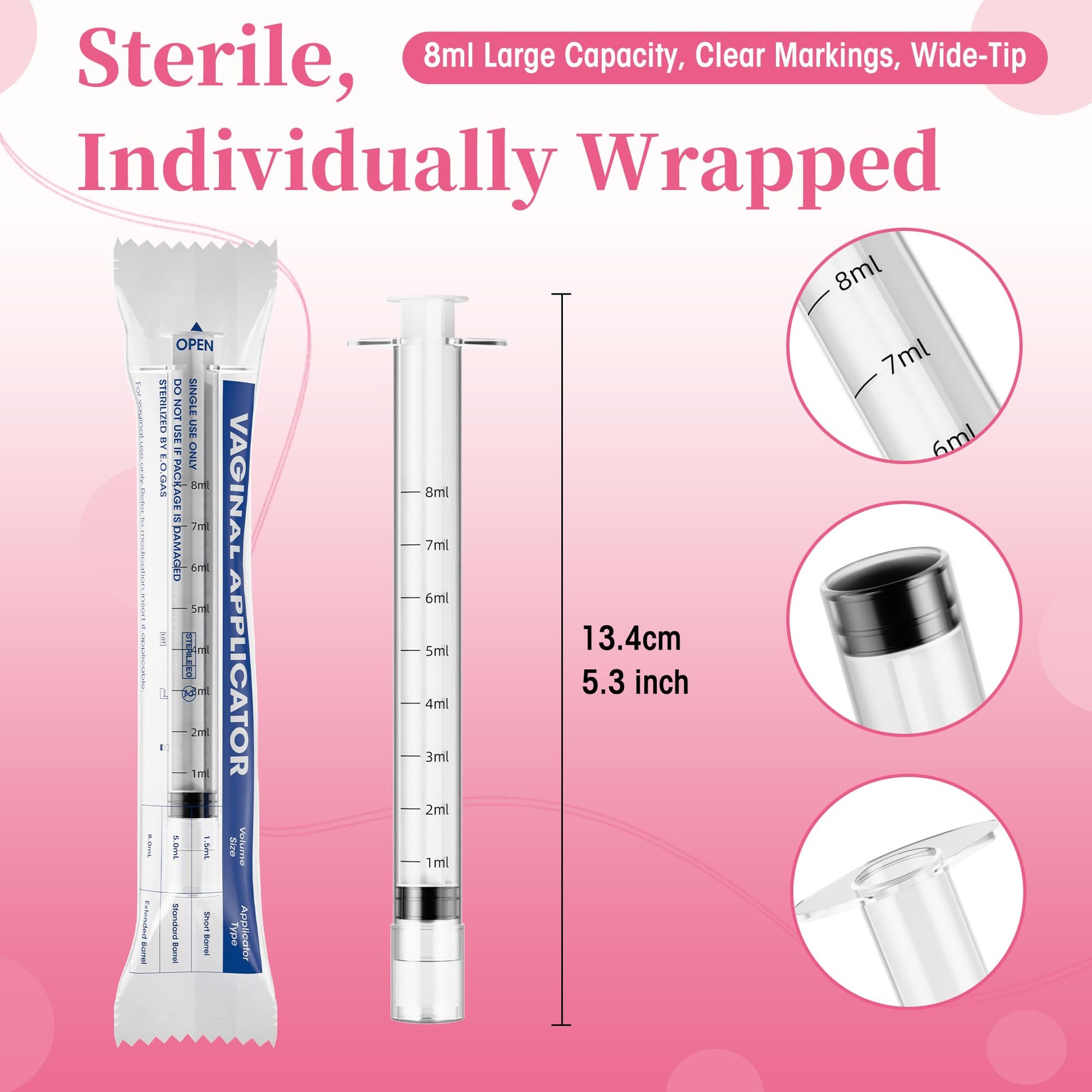 Disposable Vaginal Suppository Applicator for Women – 8ml Lube Injector Syringes with Smooth Tip, Fits Most Creams Gels Pills Tablet Suppositories, Sterilized Individually Wrapped, Pack of 20 BeHerk buy supplements canada