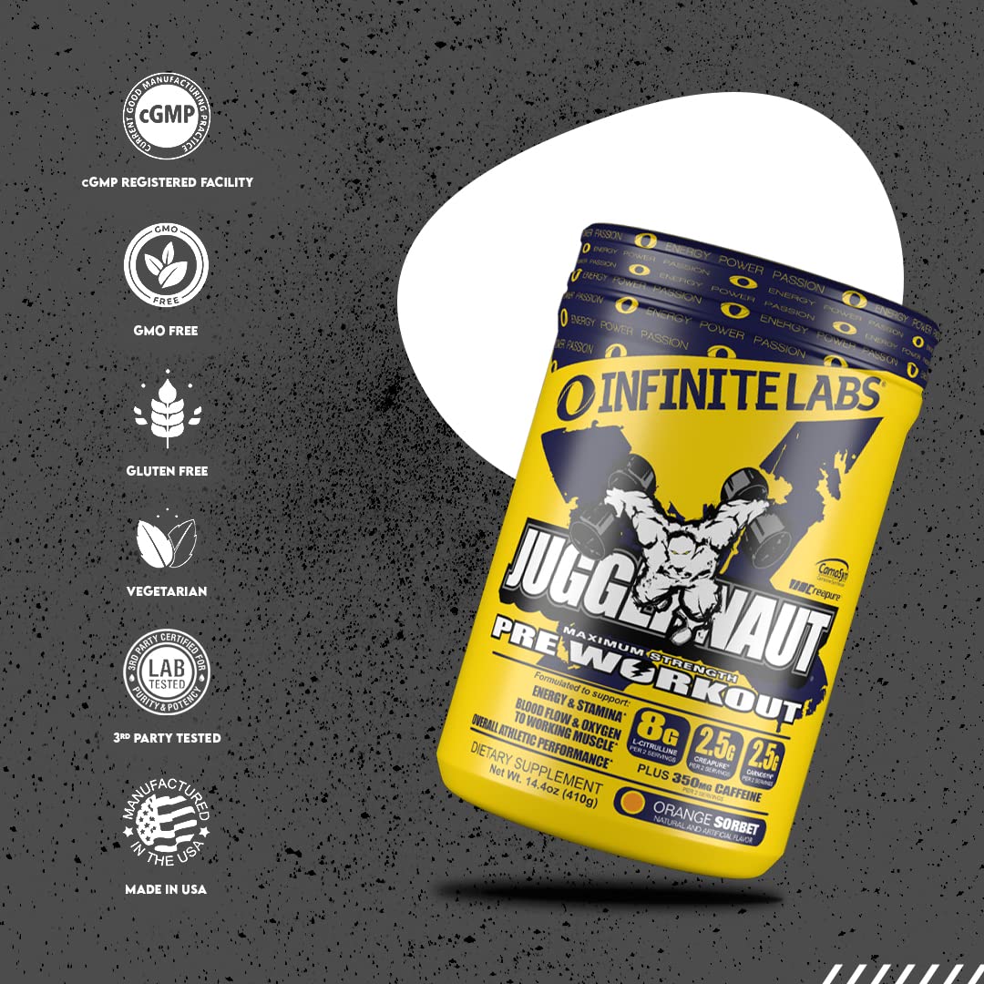 Infinite Labs Juggernaut X Ultimate Punch Pre Workout Supplement with Citrulline, Creatine Infinite Labs buy supplements canada