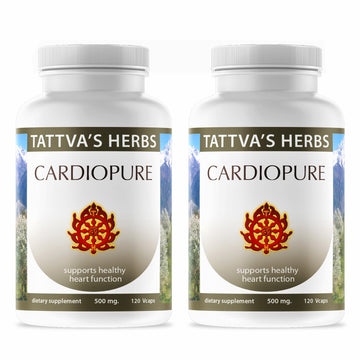 Tattva's Herbs Cardiopure Herbal Ayurvedic Supplement Vegetarian Capsules, Ashwagandha, Rauwolfia, & Arjuna Full Spectrum Co2 Extracts, Veggie Capsules, 240 Count, 25 Years of Premium Service Tattva's Herbs buy supplements canada
