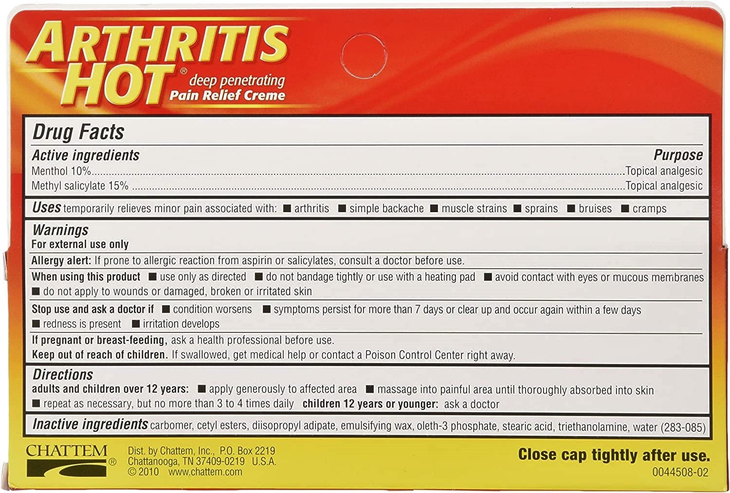 Arthritis Hot Pain Relief Creme 3 oz (Pack of 3) Marble Medical buy supplements canada
