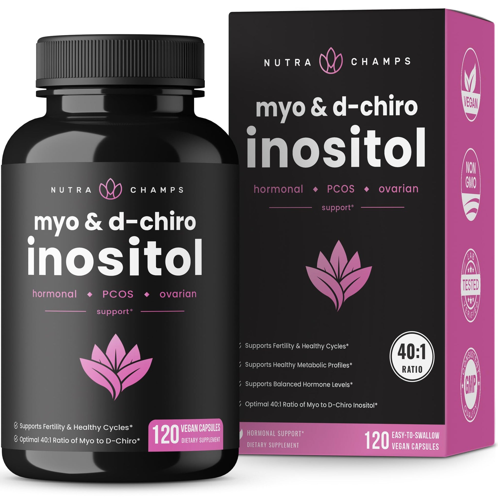 NutraChamps Myo-Inositol & D-Chiro Inositol Supplement | Ovarian & PCOS Support NutraChamps buy supplements canada
