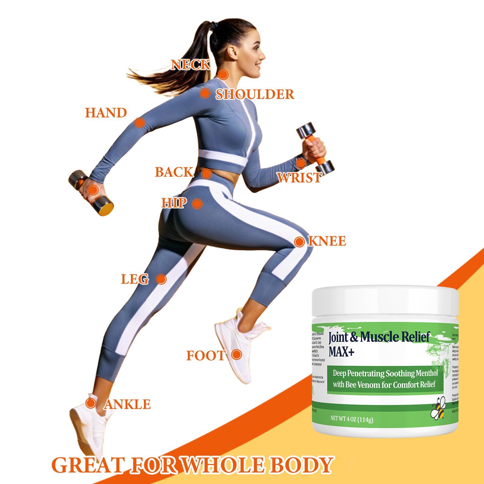 DUBOONAIO Max Energy Bee Venom Cream, Muscle Joint Soothing Cream, Pure Natural, for Back, Neck, Hands, Feet, Shoulder, Leg, Knee, Ankle Care DUBOONAIO buy supplements canada