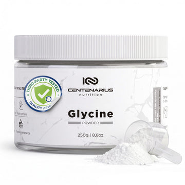 Premium Glycine Powder 250g | Amino Acids Supplement for Post Workout Muscle Recovery, Digestion, Sleep Aid + More - Vegan, Additive-Free Centenarius Nutrition buy supplements canada