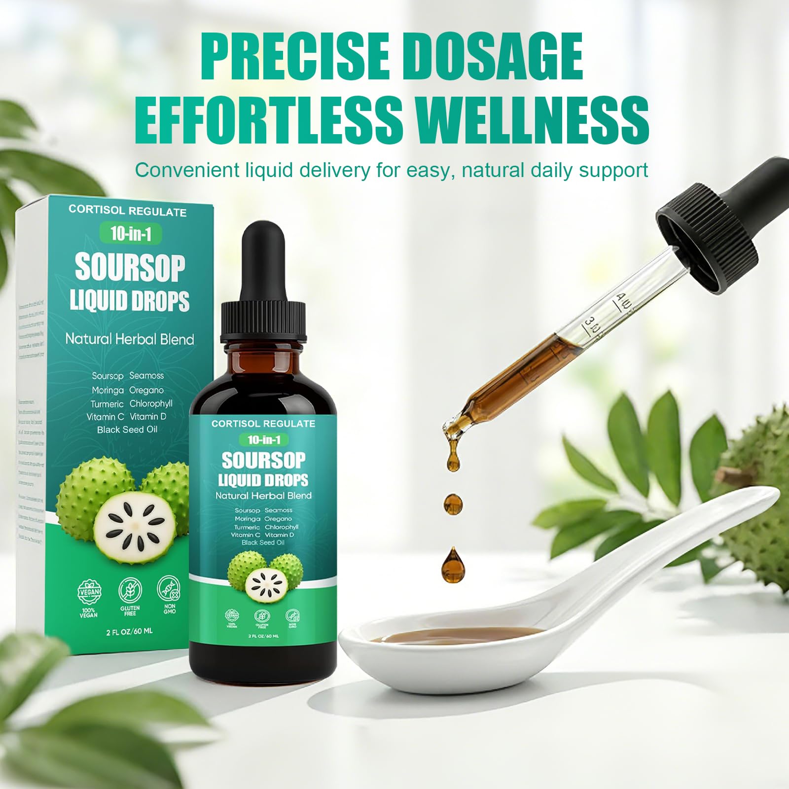 CORTISOL REGULATE Soursop Liquid Drops, 10-in-1 Blend with Sea Moss, Moringa, Turmeric, Black Seed Oil, Oregano, and More, 2 fl oz (1 Pack) CORTISOL REGULATE buy supplements canada