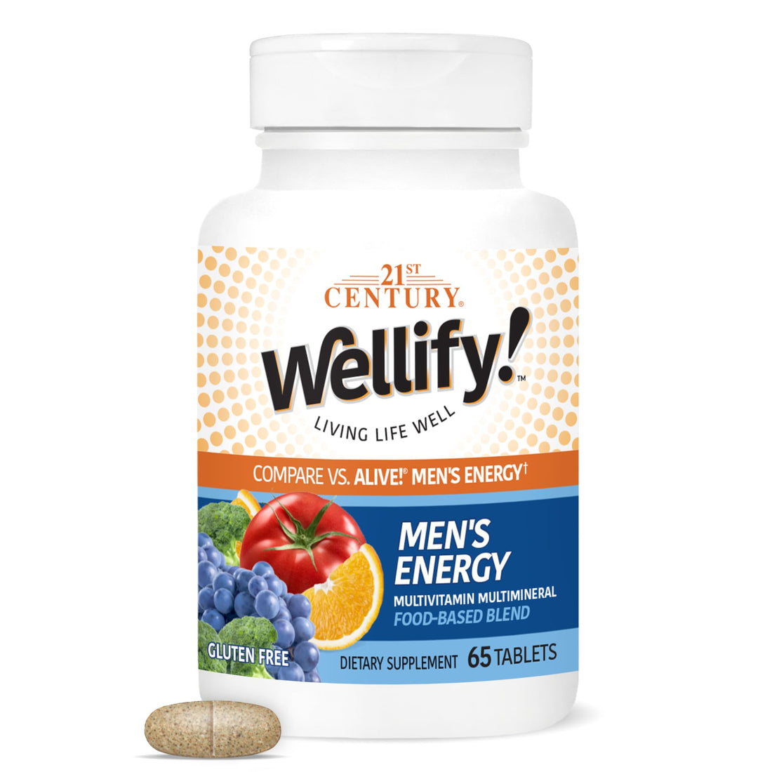 21st Century Wellify Men's Energy Multivitamins with Minerals, 65 Count 21st Century buy supplements canada