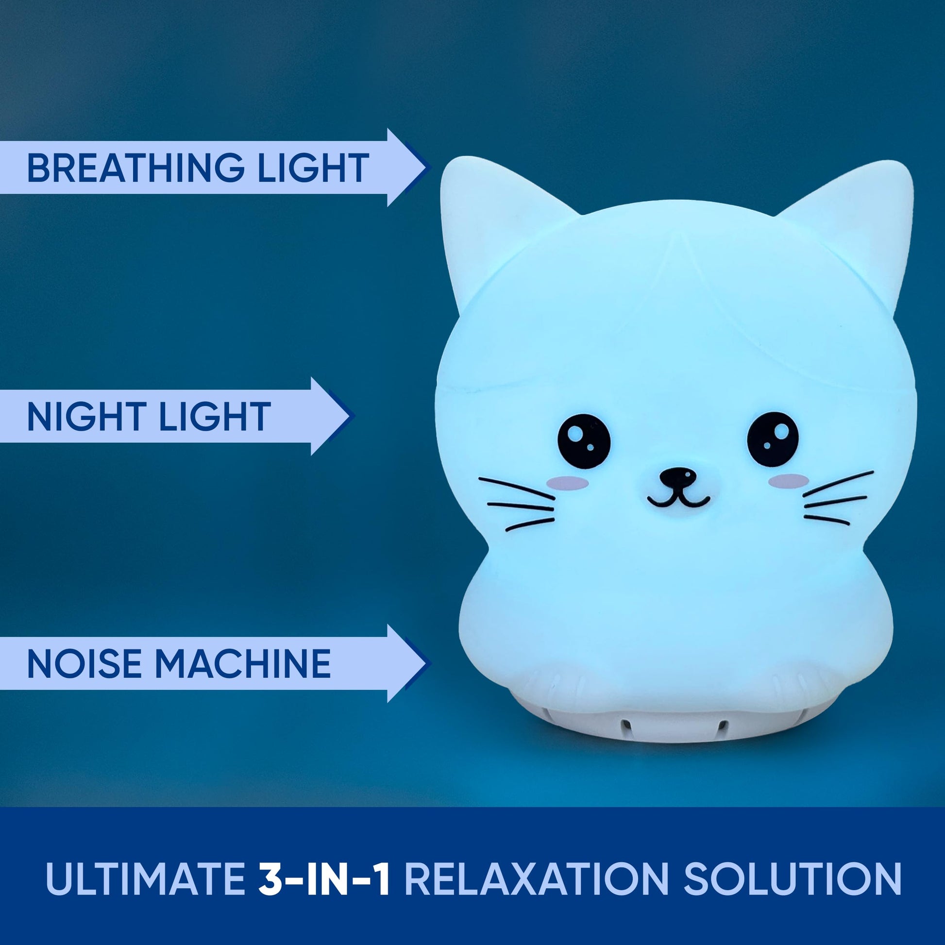 Mindfulness 'Breathing Kitty' | 4-7-8 Guided Visual Meditation Breathing Light | 3 in 1 Device Rainlax buy supplements canada