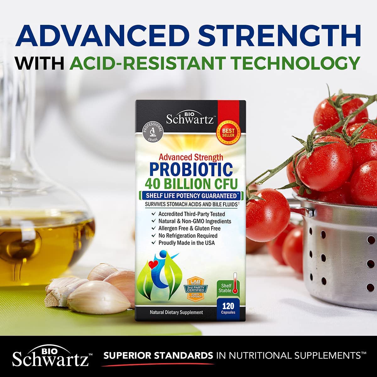 Daily Probiotic Supplement 40 Billion CFU - Gut Health Complex with Astragalus BioSchwartz buy supplements canada