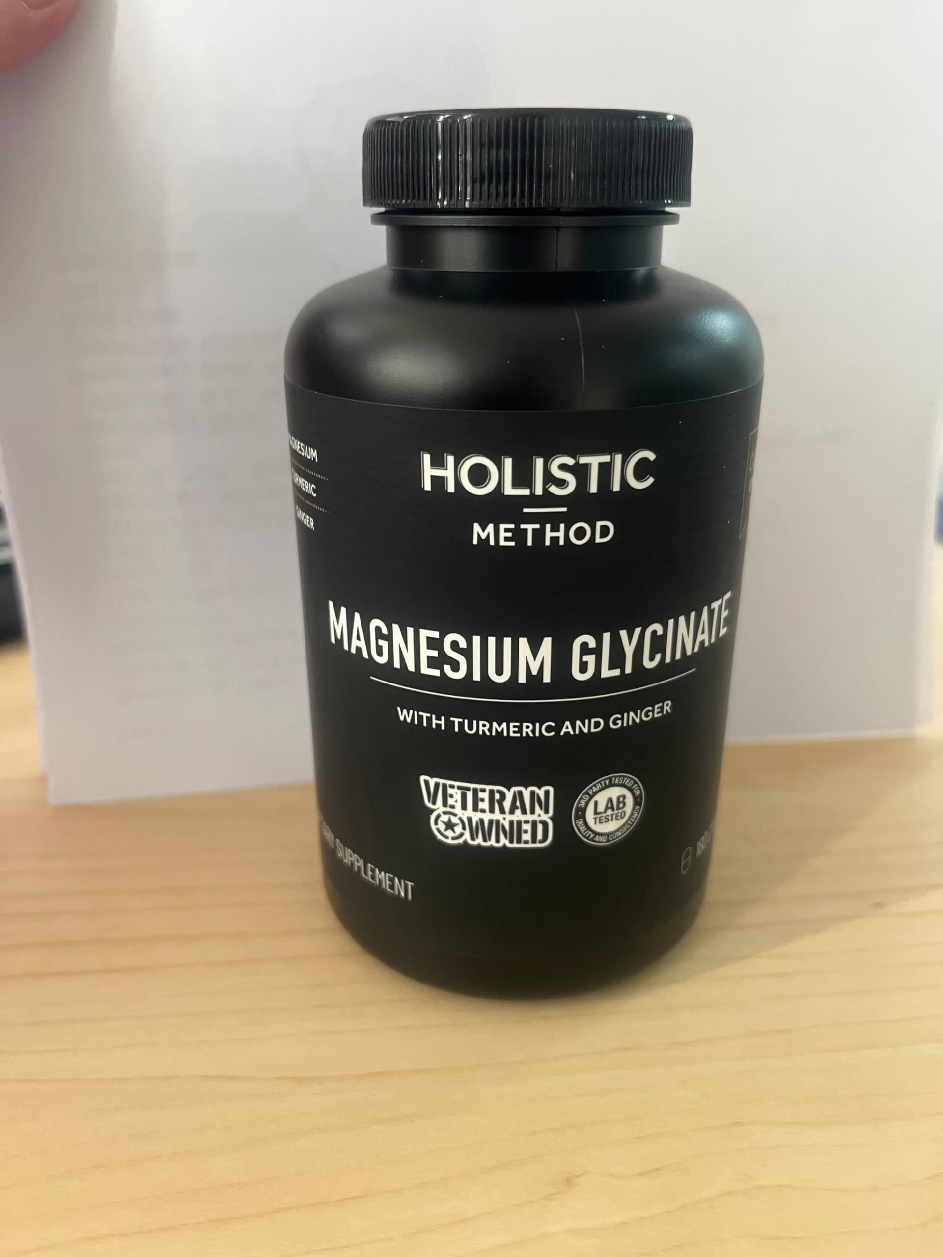 Magnesium Glycinate Capsules with Organic Turmeric and Ginger - 180 Vegan Capsules for Sleep, Relaxation, Muscle Cramps and Immune Support Holistic Method buy supplements canada