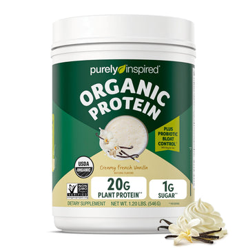 Purely Inspired Plant-Based Protein Powder for Men & Women, Creamy French Vanilla (16 Servings) - Vegan & Organic - 20g of Pea Protein Powder for Smoothies & Shakes - Dairy-Free, & Gluten-Free Purely Inspired buy supplements canada
