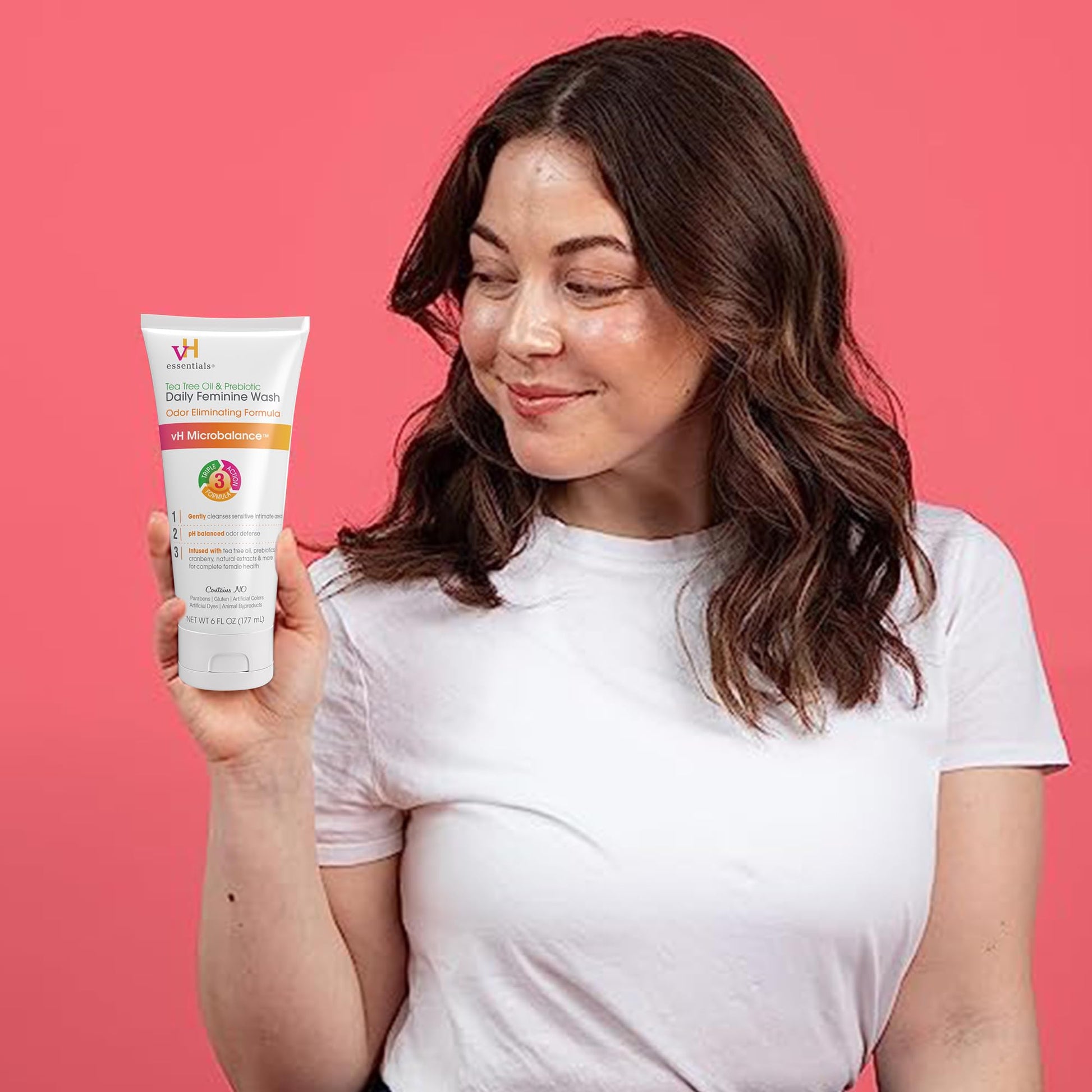 vH essentials, Ph Balanced Daily Feminine Wash, Tea Tree Oil & Prebiotic vH essentials buy supplements canada