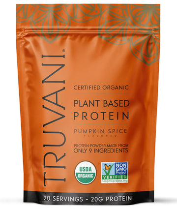 Truvani Vegan Pea Protein Powder | Pumpkin Spice | 20g Organic Plant Based Protein | 20 Servings | Keto | Gluten & Dairy Free Truvani buy supplements canada