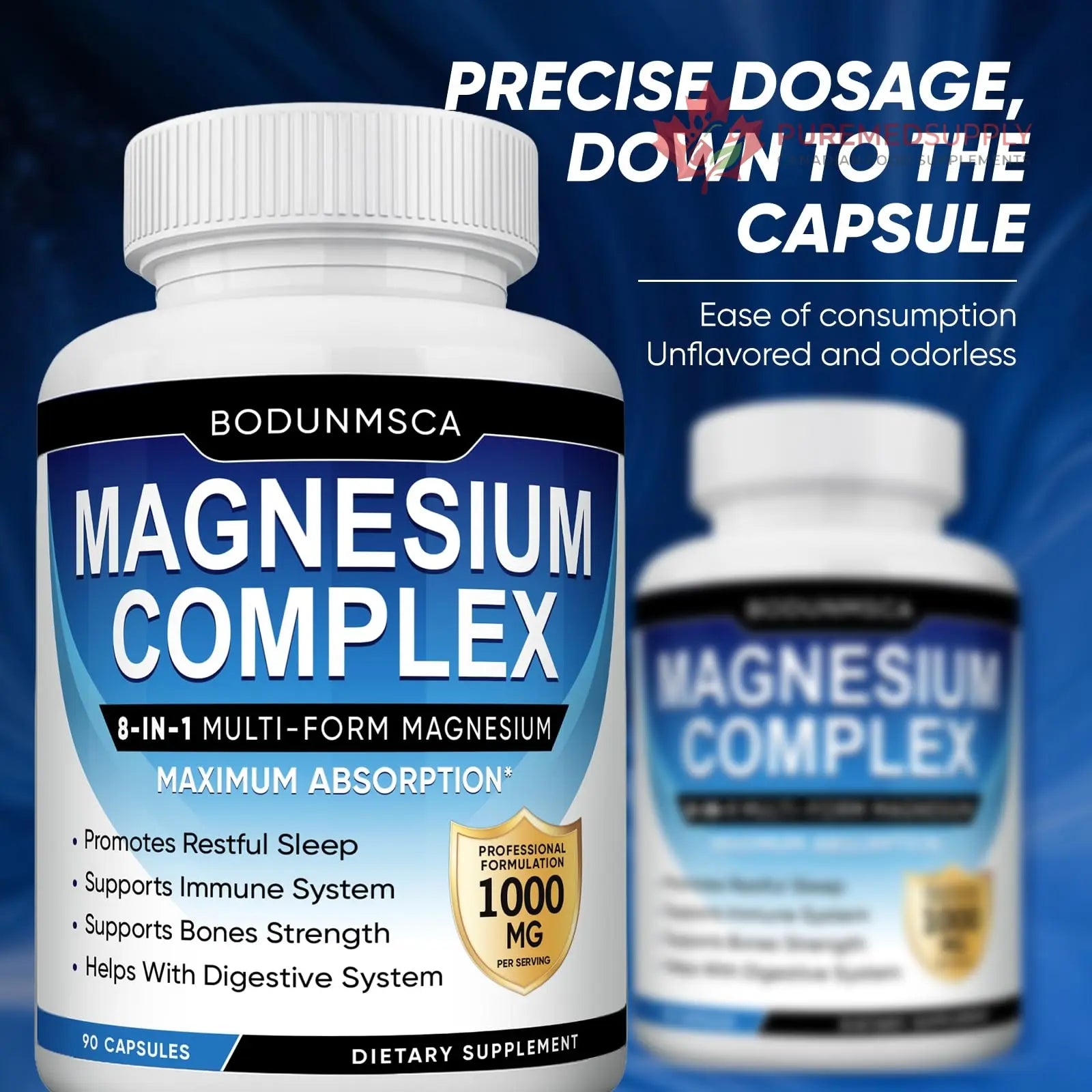 Magnesium Complex, 8 in 1, 1000mg-Glycinate, Citrate, Malate for Easy Absorption, Full Spectrum Magnesium Complex,Supports Relaxation, Sleep & Muscle Function, Magnesio Complex for Women, 180 Capsules BODUNMSCA buy supplements canada
