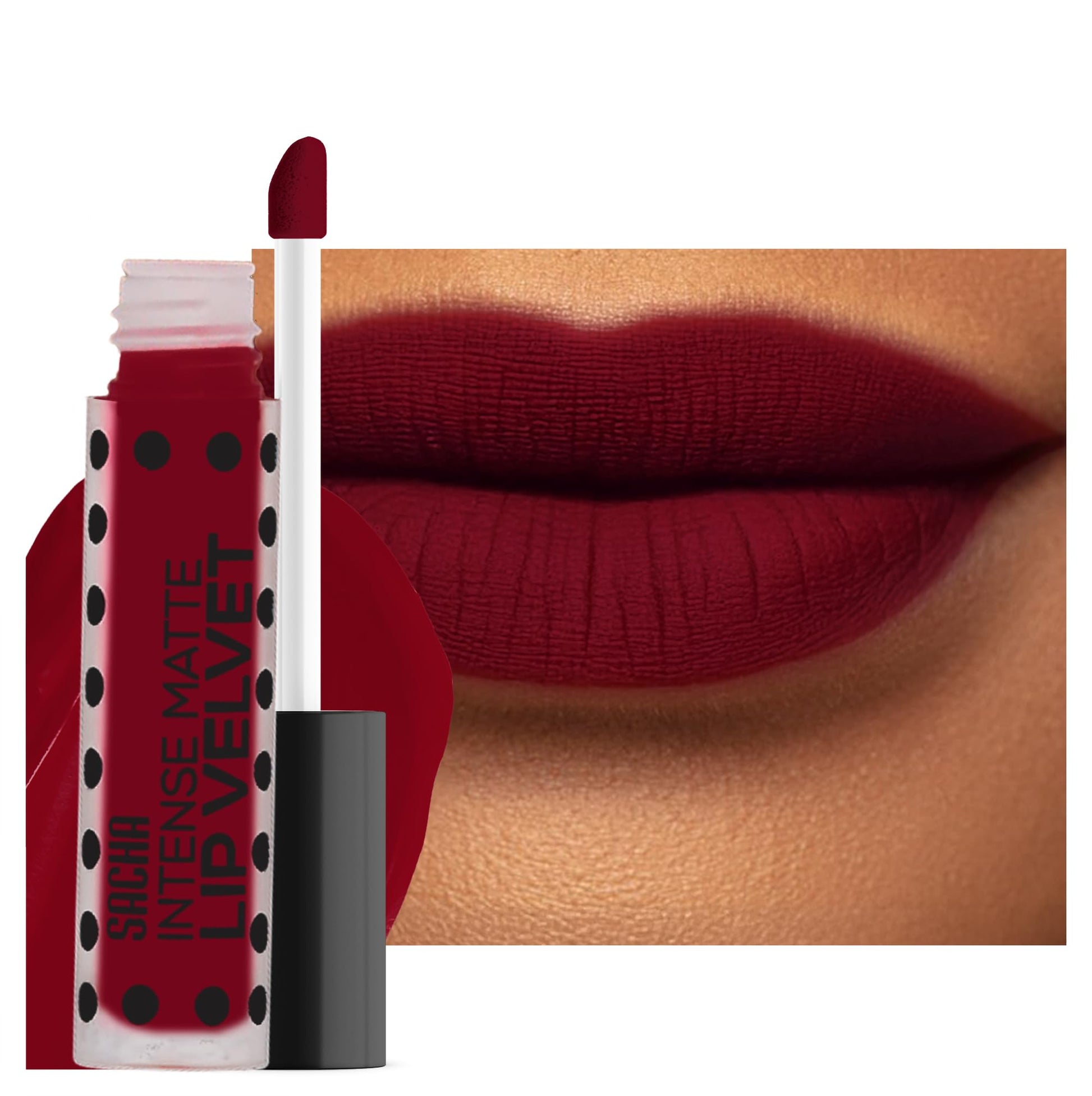 Sacha Cosmetics Intense Matte Lip Velvet Liquid Lipstick, Long-Lasting Velvet Matte Finish, 0.2 fl oz Pass The Money Sacha Cosmetics buy supplements canada