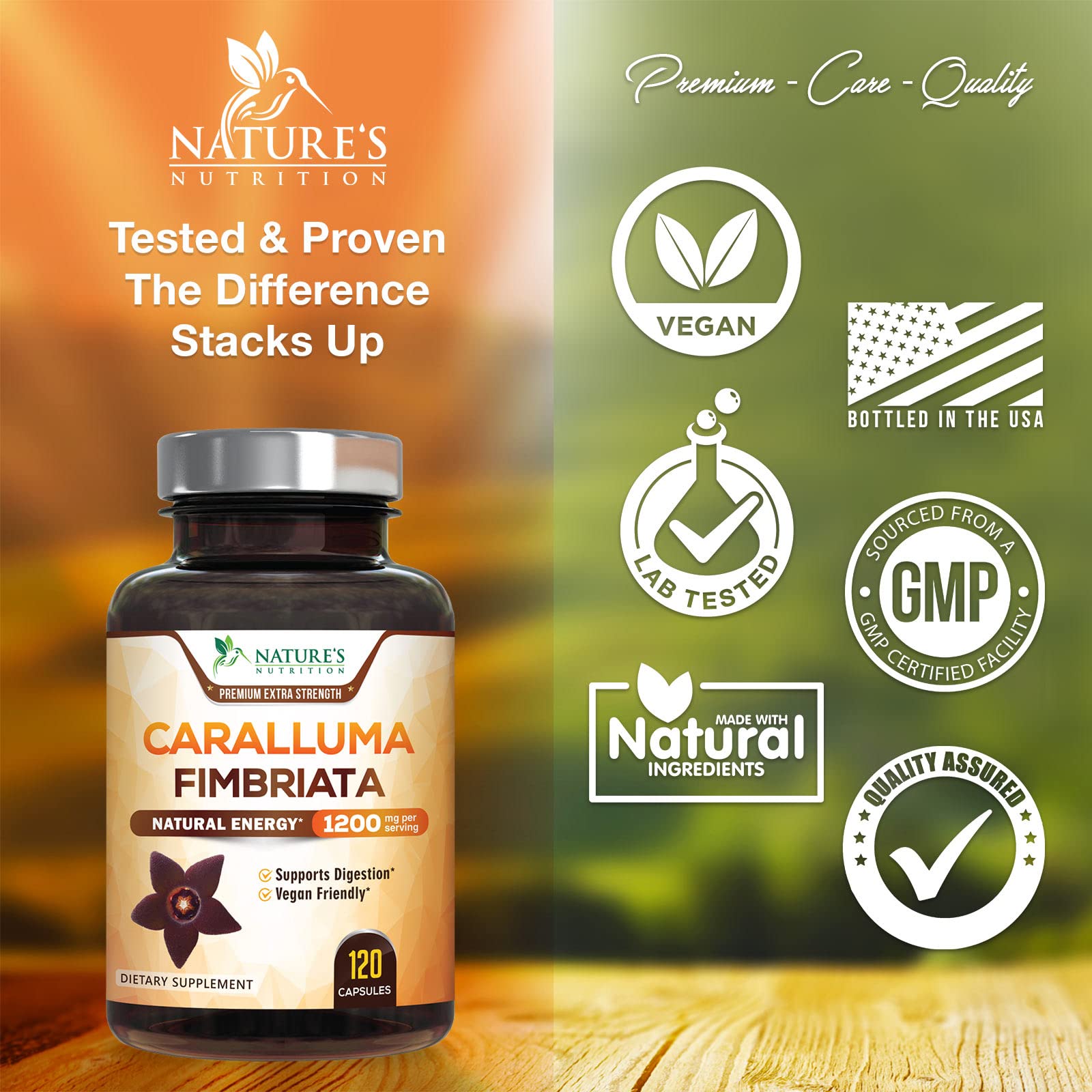 Pure Caralluma Fimbriata Extract Highly Concentrated 1200mg - Natural Endurance Support Nature's Nutrition buy supplements canada