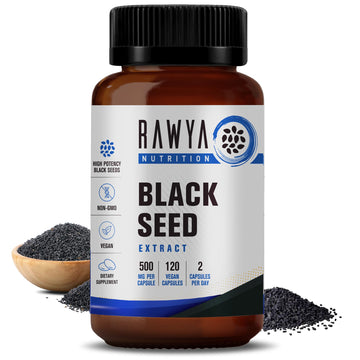 RAWYA Nutrition, Black Seed Extract, 120 Vegan Capsules, Nigella Sativa, Black Cumin RAWYA buy supplements canada