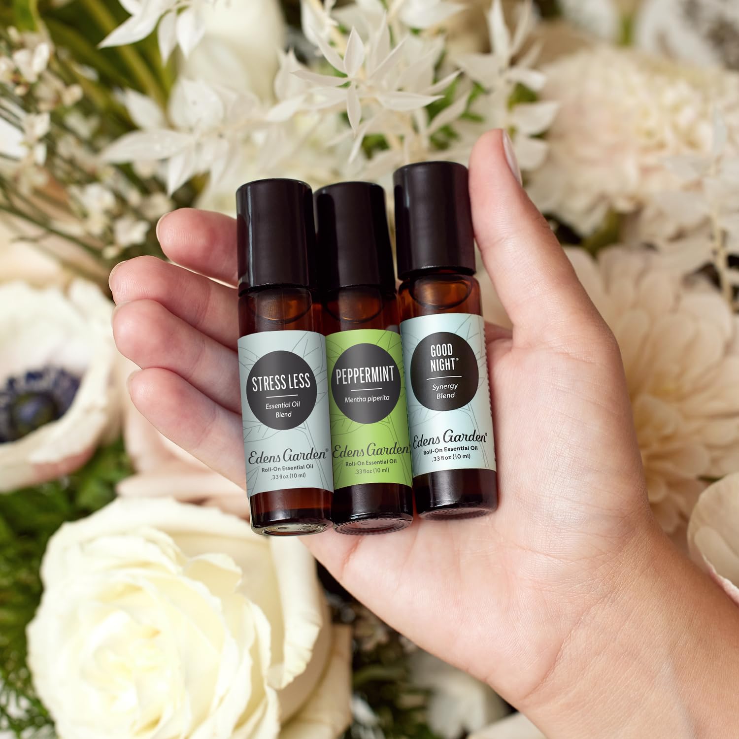 Edens Garden Essential Oil Roll-On Set (Good Night, Peppermint, Stress Less)- Aromatherapy Roller Edens Garden buy supplements canada