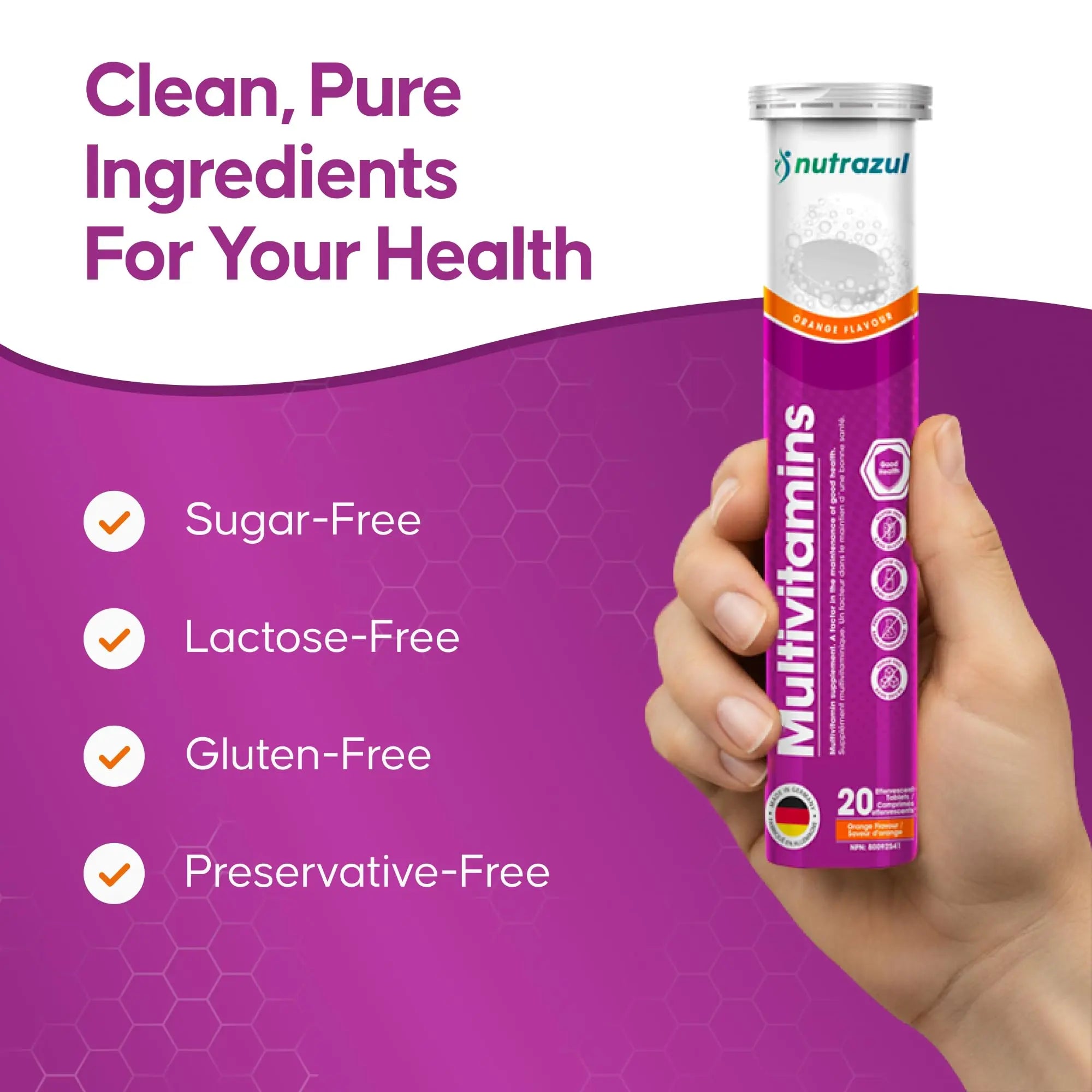 nutrazul Multivitamin Effervescent Tablets, Supplement for Daily Wellness & 9 Essential Vitamins, Contains Vitamin with Vitamin C & B Complex nutrazul buy supplements canada