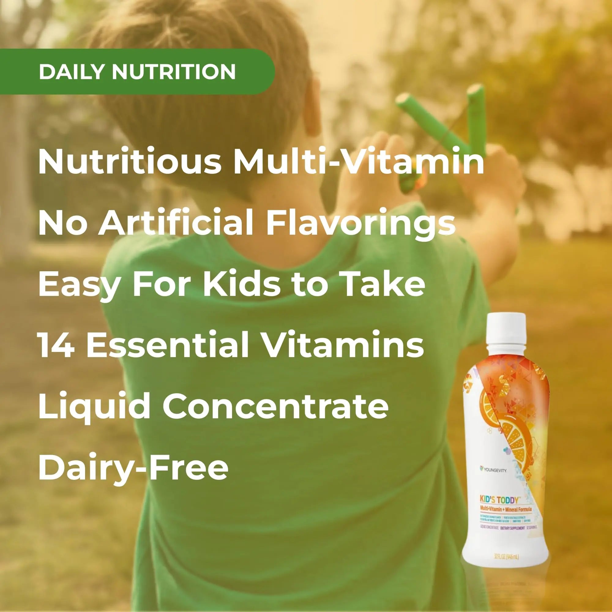 Youngevity Kid's Toddy™ - Mega Multivitamin for Kids & Children Age 2+ - 14 Vitamins, 10 Minerals, Phytonutrient Blend Youngevity buy supplements canada