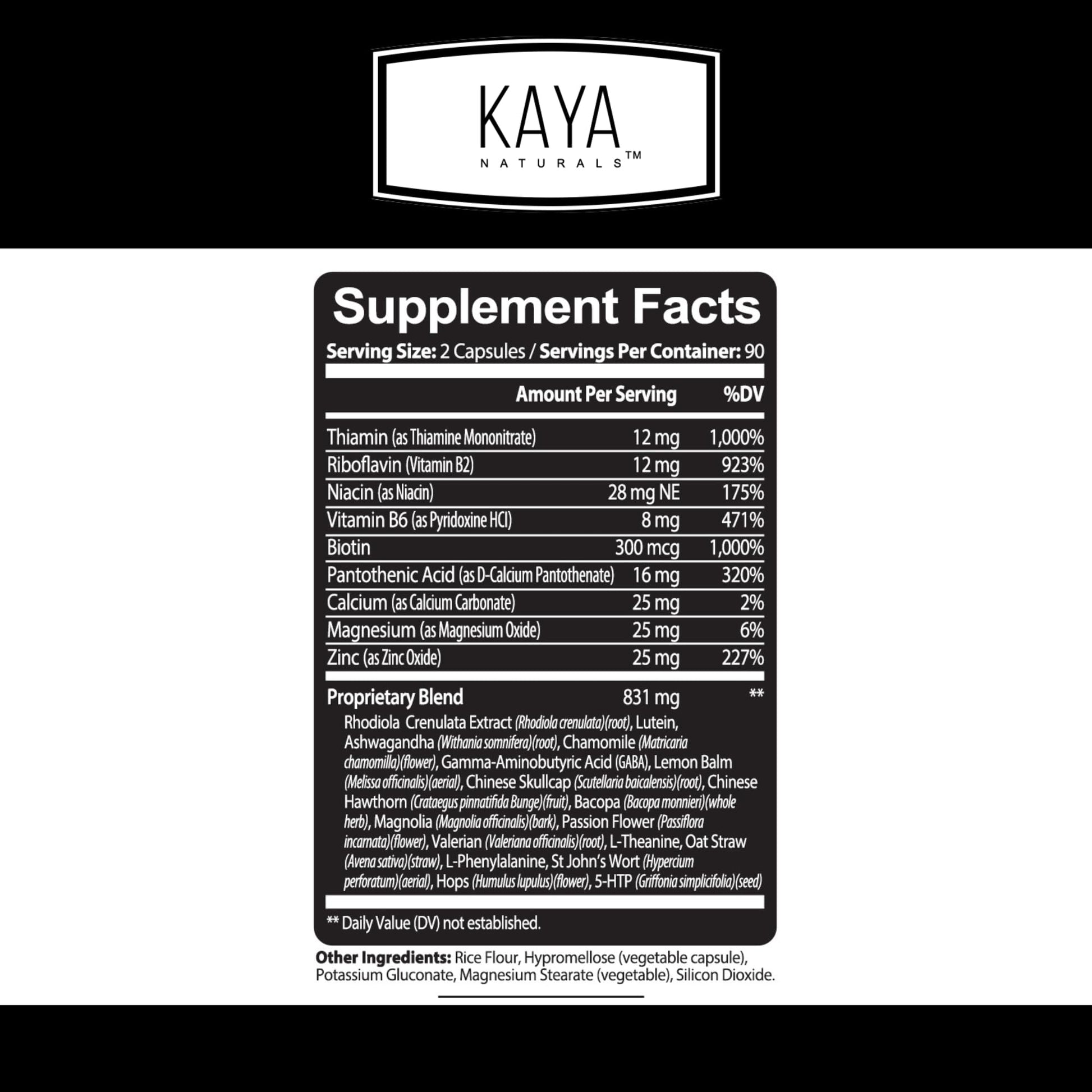 Kaya Naturals - Natural Herbal Support Vitamin Supplement are Designed to Help You find Balance and Relaxation in Your Daily Routine - Vitamin Supplement - 180 Capsules Kaya Naturals buy supplements canada