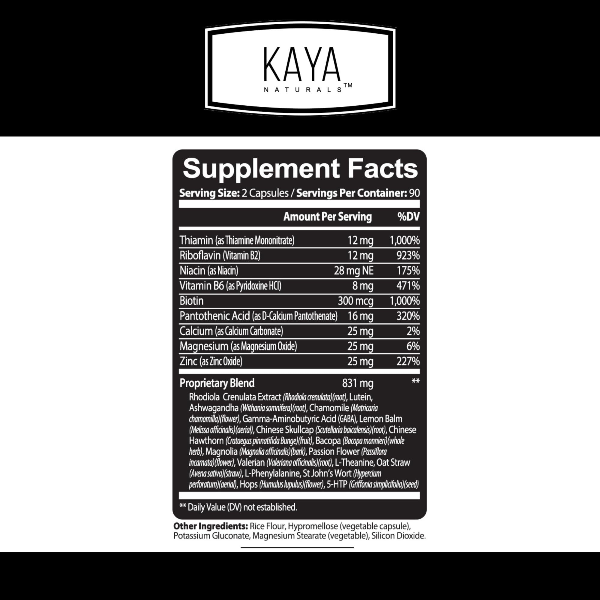 Kaya Naturals - Natural Herbal Support Vitamin Supplement are Designed to Help You find Balance and Relaxation in Your Daily Routine - Vitamin Supplement - 180 Capsules Kaya Naturals buy supplements canada