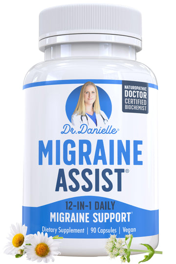 Best Migraine Relief Product with Magnesium - Migraine Assist Supplement with Quercetin, Feverfew, Butterbur, CoQ10 from Dr. Danielle, 90 Capsules Doctor Danielle buy supplements canada
