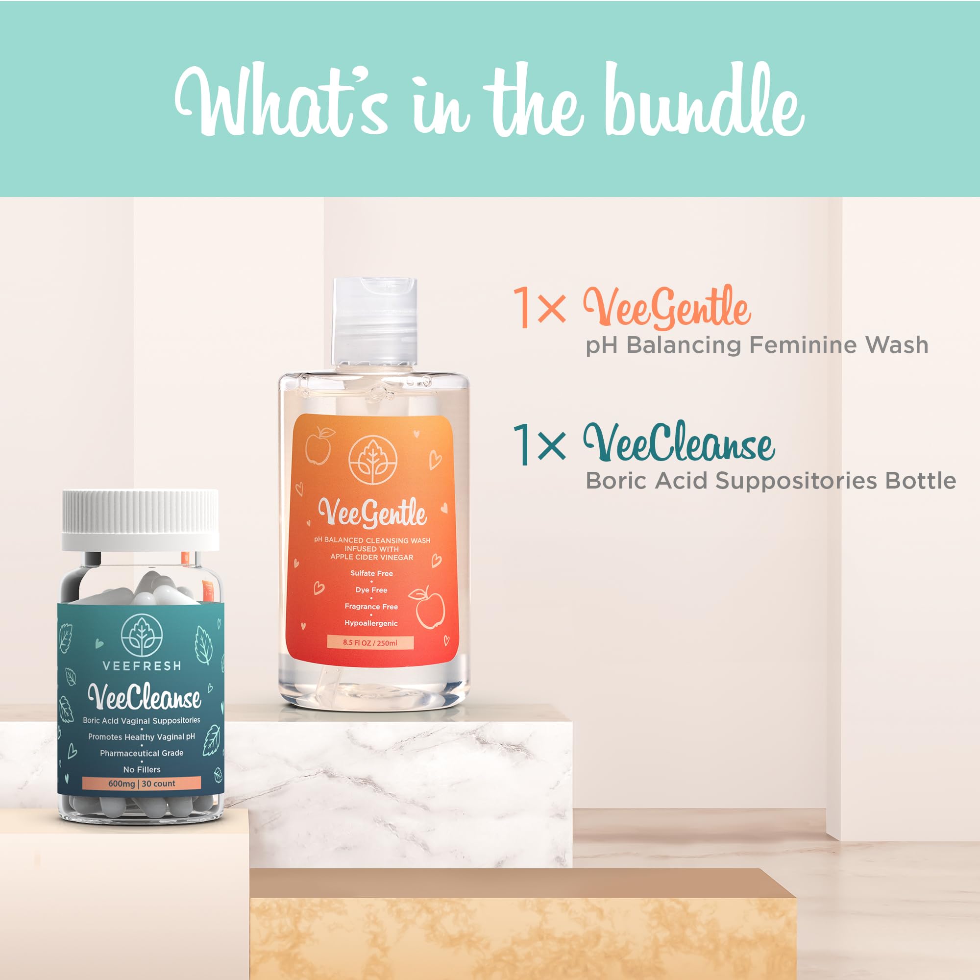 VeePower Lite - Vaginal Health Bundle - Control and Prevent Vaginal Odor - Includes VeeGentle VeeFresh buy supplements canada