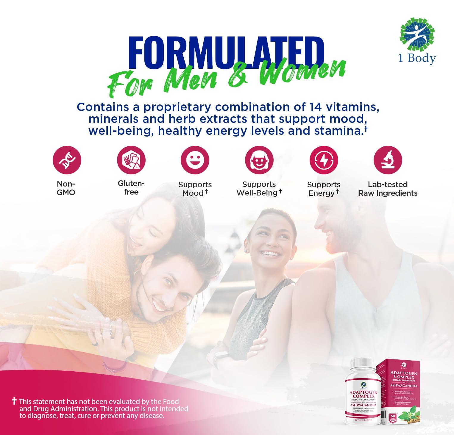 1 Body Adaptogen Complex with Ashwagandha 1 Body buy supplements canada