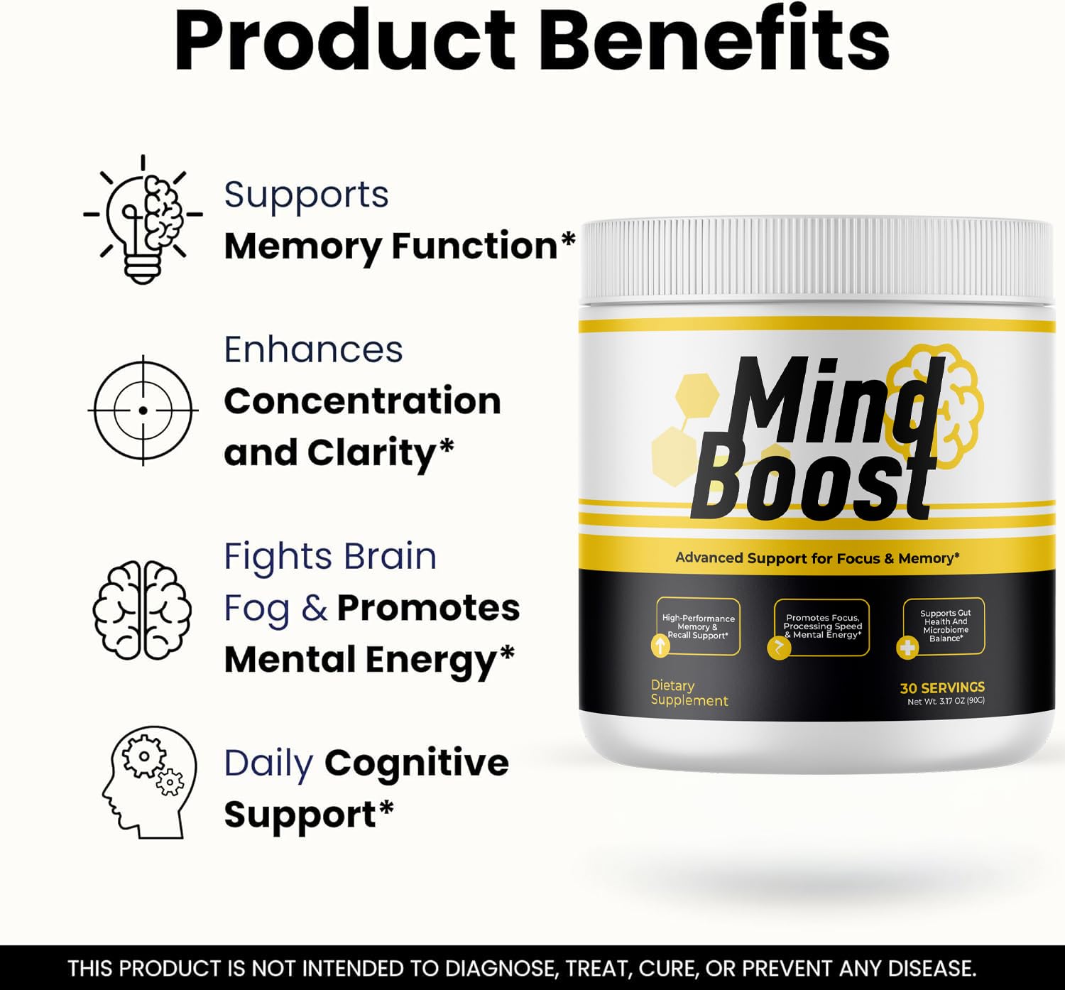 MindBoost Powder - Official Mind Boost Day Supplement, Advanced Nootropic, Premium Formula, Natural Vitamins for Wellness - 1 Bottle for 1 Month VIVALIS buy supplements canada