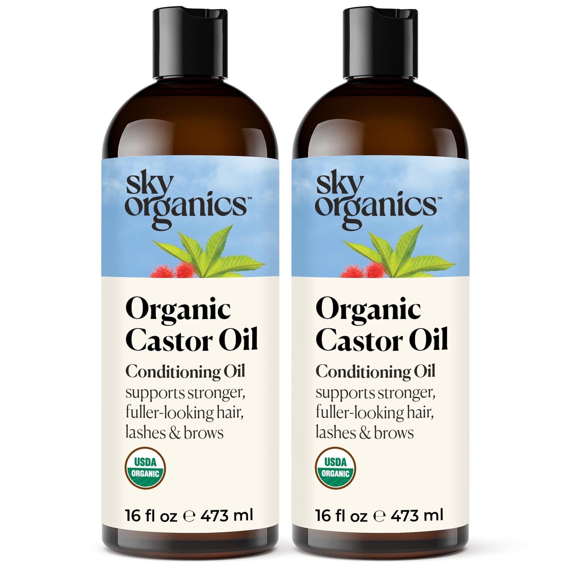 Sky Organics Castor Oil (2x16oz) USDA Organic Cold-Pressed Unrefined100% Pure Sky Organics buy supplements canada