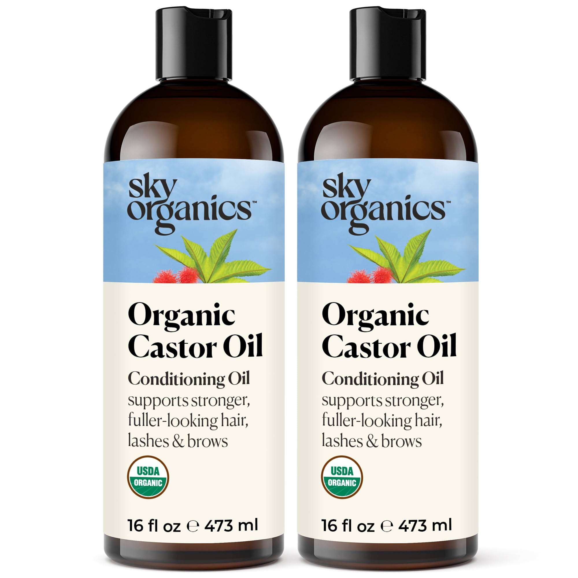 Sky Organics Castor Oil (2x16oz) USDA Organic Cold-Pressed Unrefined100% Pure Sky Organics buy supplements canada