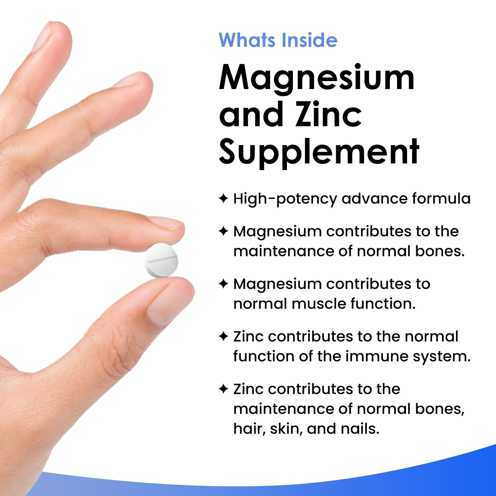 Magnesium Supplements 516mg With Zinc - 120 Magnesium Tablets Supports Muscle NEW LEAF PRODUCTS buy supplements canada