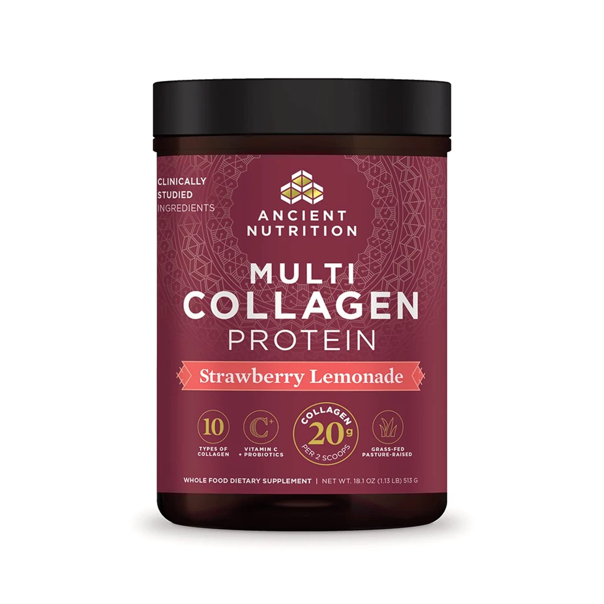 Ancient Nutrition Collagen Powder Protein, Multi Collagen Protein Powder, Strawberry Lemo Ancient Nutrition buy supplements canada