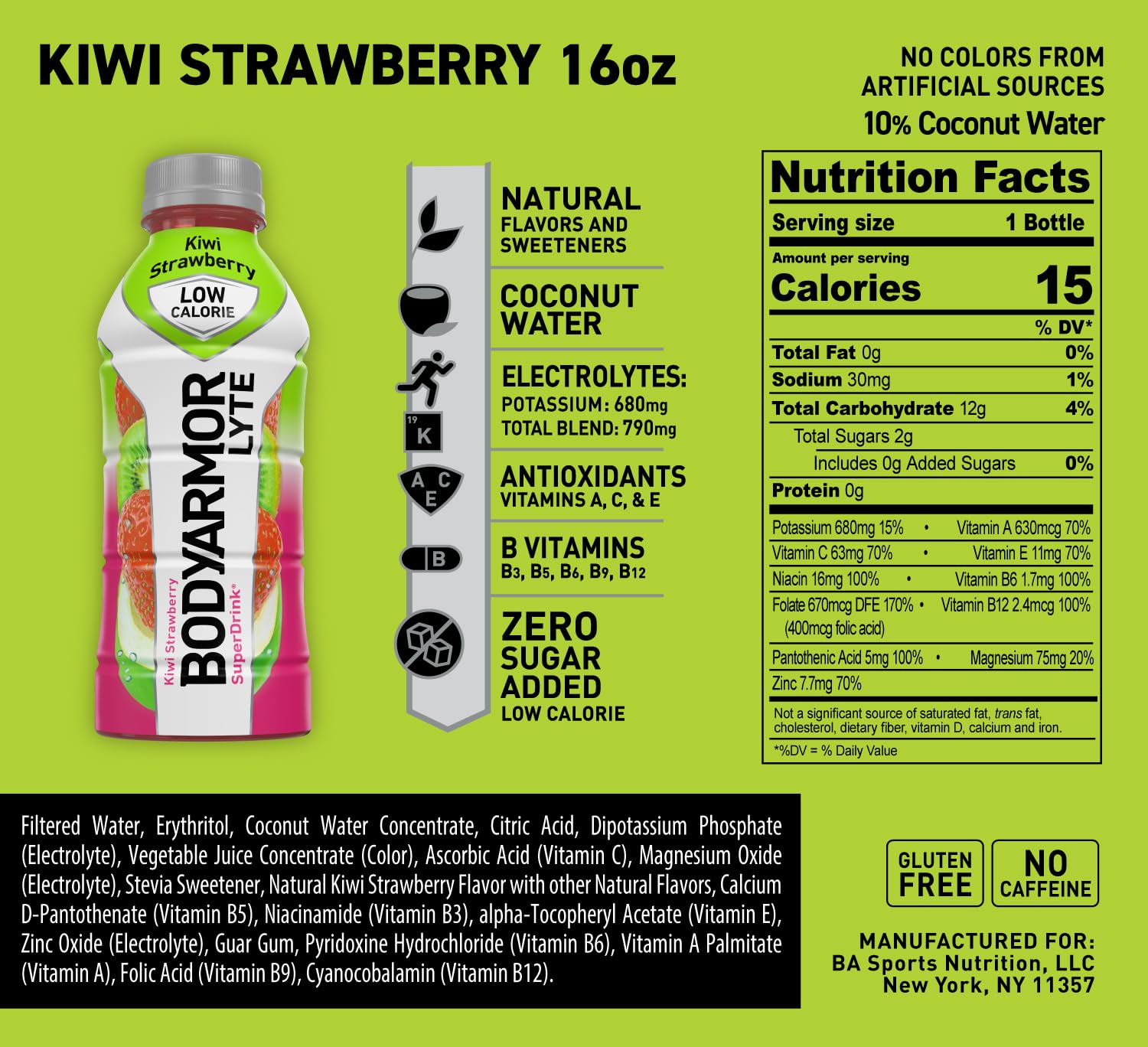 BODYARMOR LYTE Sports Drink Low-Calorie Sports Beverage, Kiwi Strawberry BODYARMOR buy supplements canada
