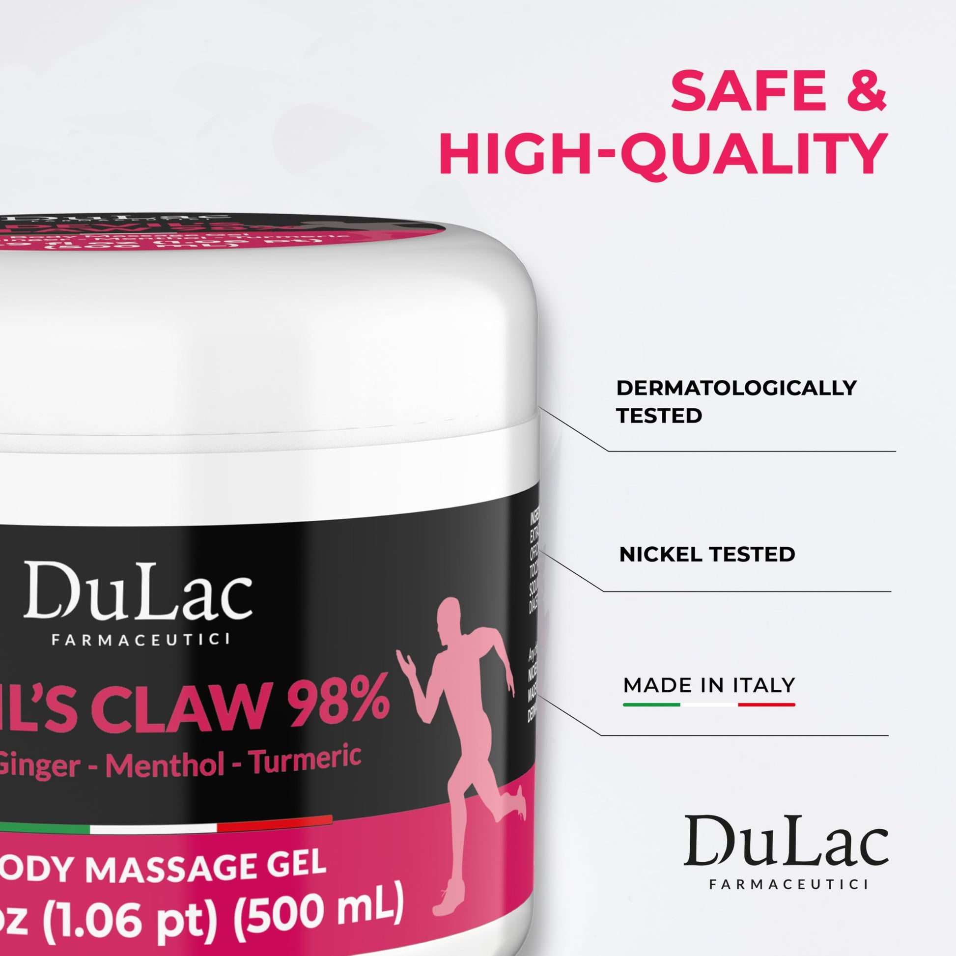 Dulac - Devil's Claw 98% Cream Maximum Strength 16.9 Fl Oz, Natural Joint and Muscle Comfort Cream, Enriched with Menthol for Cool Effect DULÀC FARMACEUTICI 1982 buy supplements canada