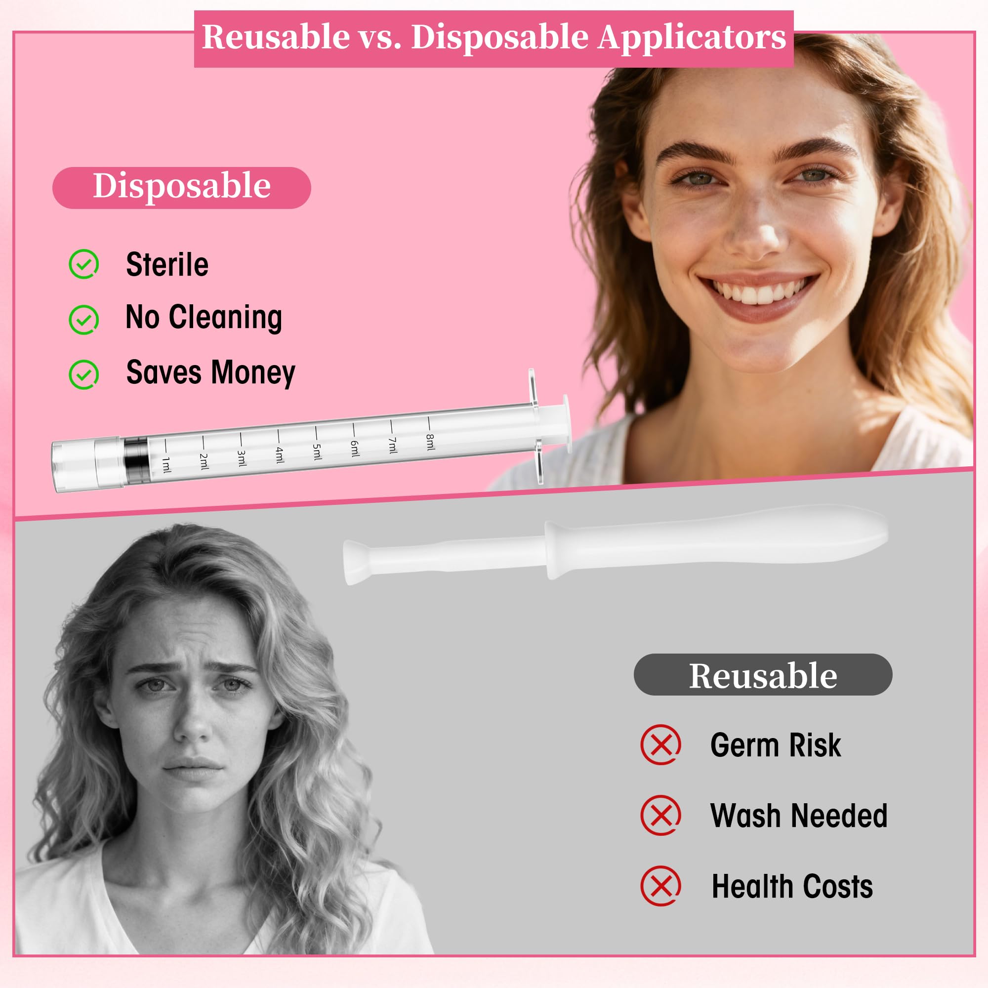 Disposable Vaginal Suppository Applicator for Women – 8ml Lube Injector Syringes with Smooth Tip, Fits Most Creams Gels Pills Tablet Suppositories, Sterilized Individually Wrapped, Pack of 20 BeHerk buy supplements canada
