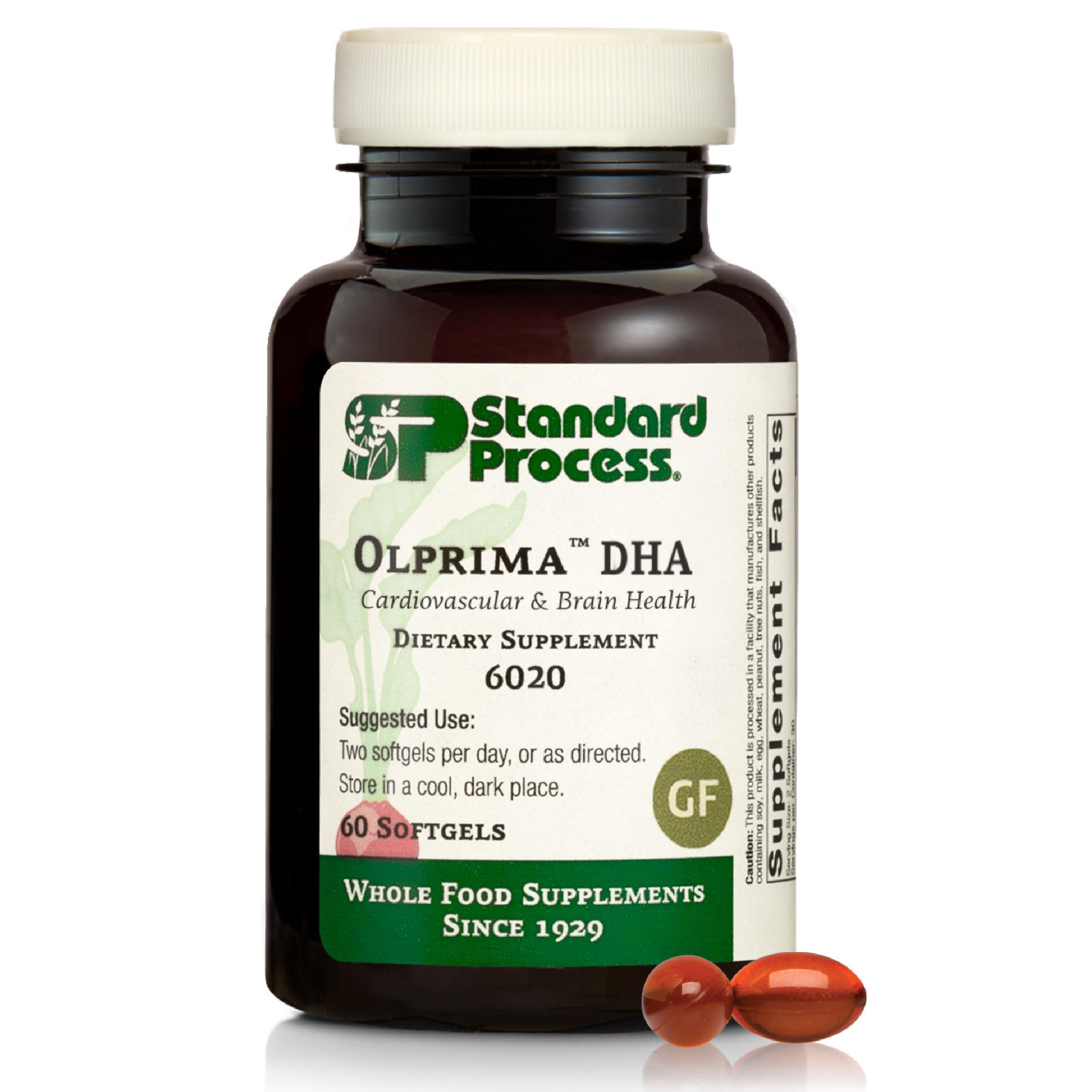 Standard Process Olprima DHA - Omega-3 Supplement for Heart & Brain Health - Gluten-Free, Non-Dairy & Non-Soy - 60 Softgels (30 Servings) Standard Process Inc. buy supplements canada