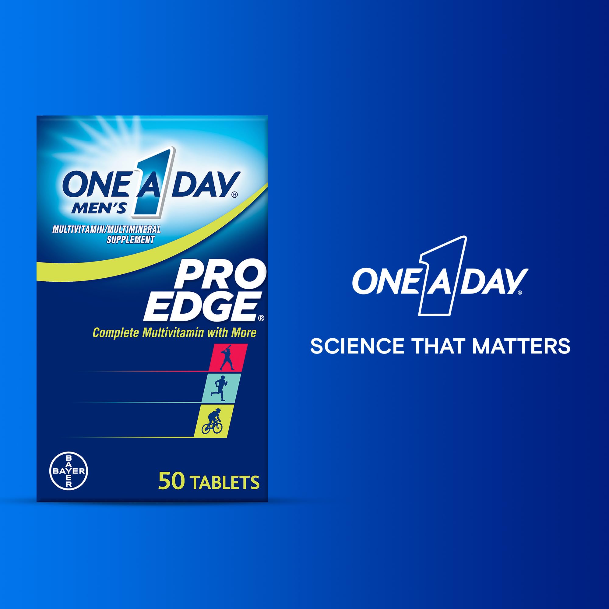 One A Day Men’s Pro Edge Multivitamin, Supplement with Vitamin A,C,D, E and Zinc for Immune Health Support and Magnesium for Healthy Muscle Function, 50 Count ONE A DAY buy supplements canada