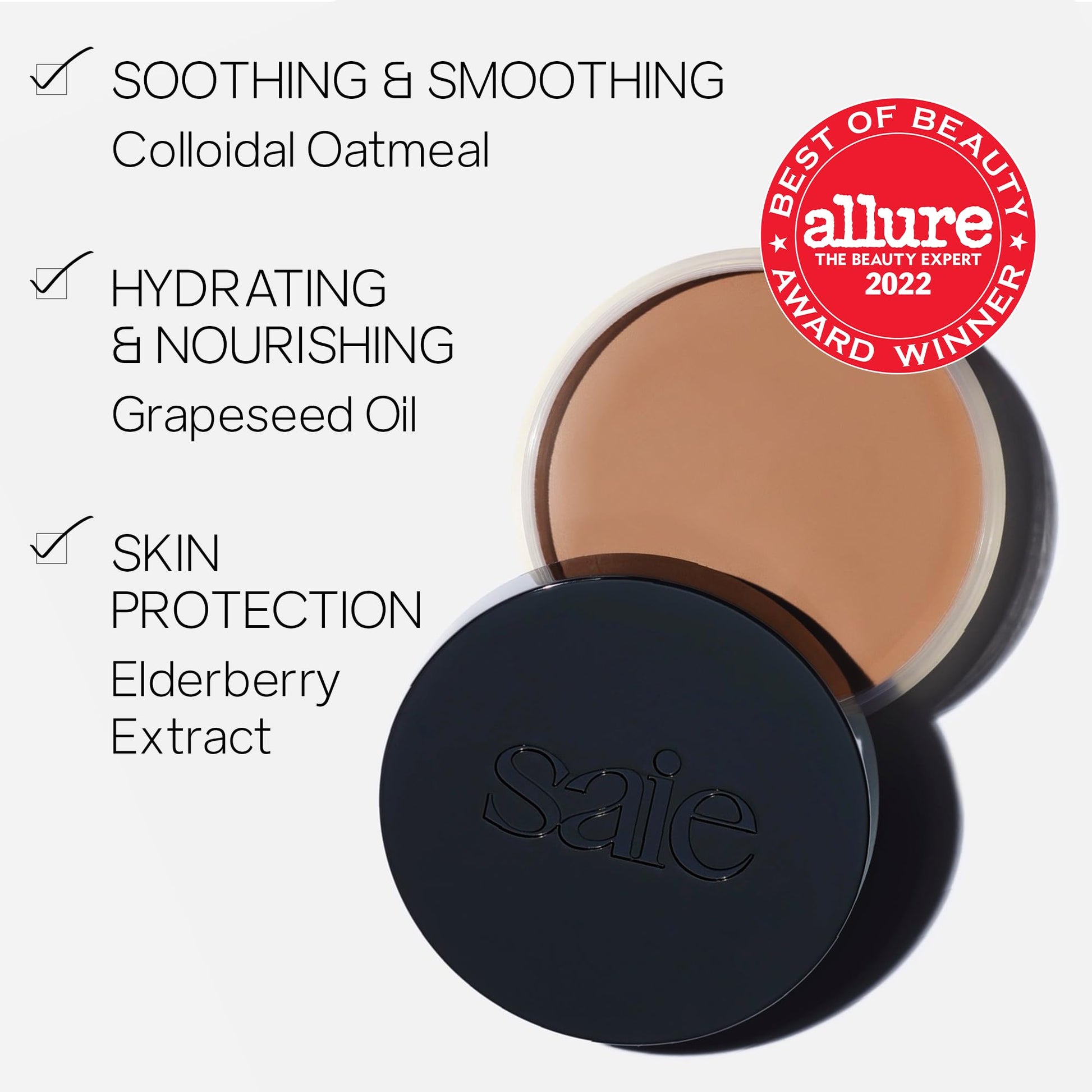 Saie Sun Melt Duo - The Big Brush - Soft, Multi-Use Liquid + Cream Makeup Brush With Synthetic Bristles Bundled With Sun Melt Bronzer in Tan Bronze - Buildable Cream Contour with Velvet Finish (1 oz) Saie buy supplements canada