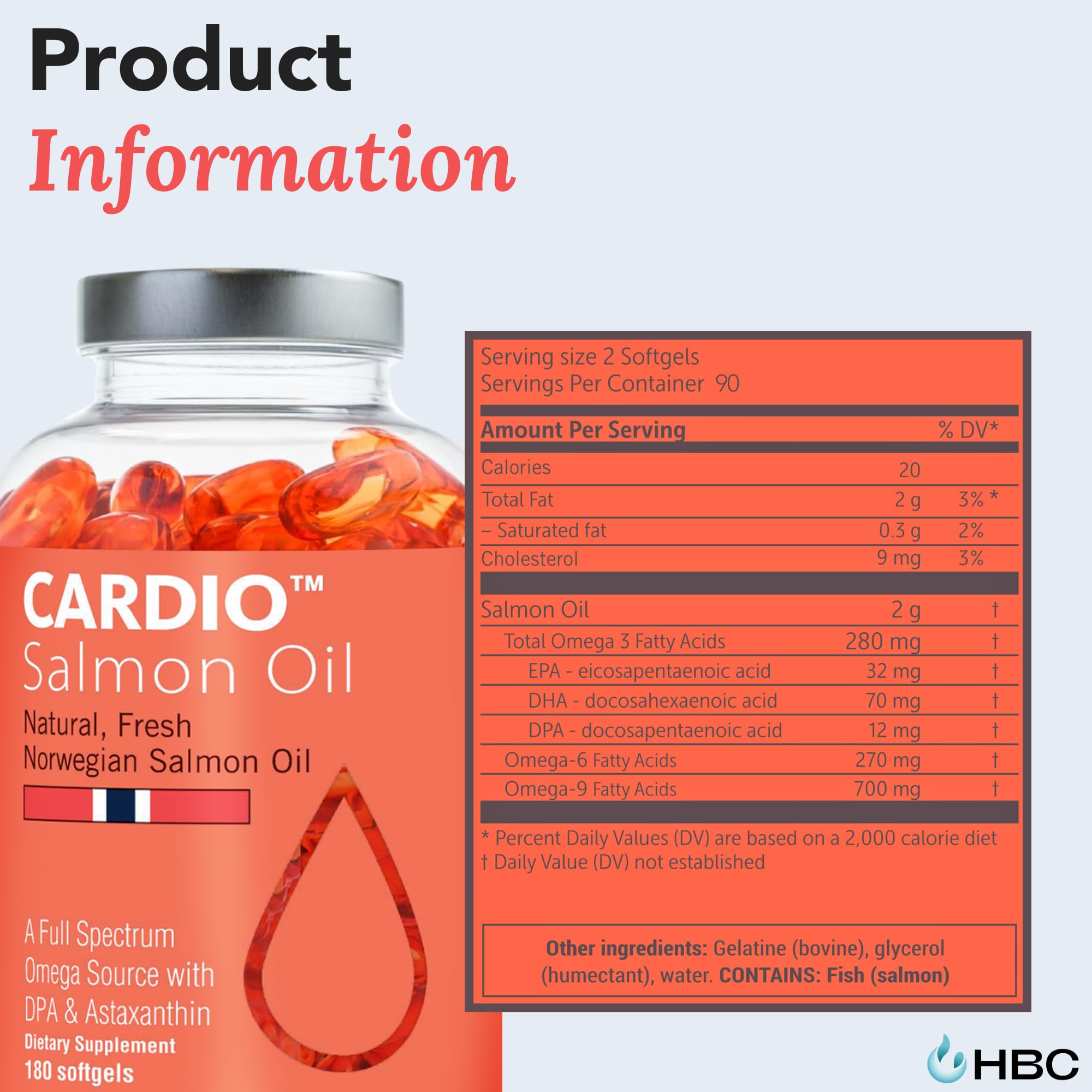 High Strength Omega 3 Fish Oil - 1000mg, Norwegian Salmon Oil with EPA & DHA, No Burping or Aftertaste, Omega 3 Fatty Acids Supplement for Eye, Brain & Heart, Triglyceride Form - 180 Capsules Hofseth BioCare buy supplements canada