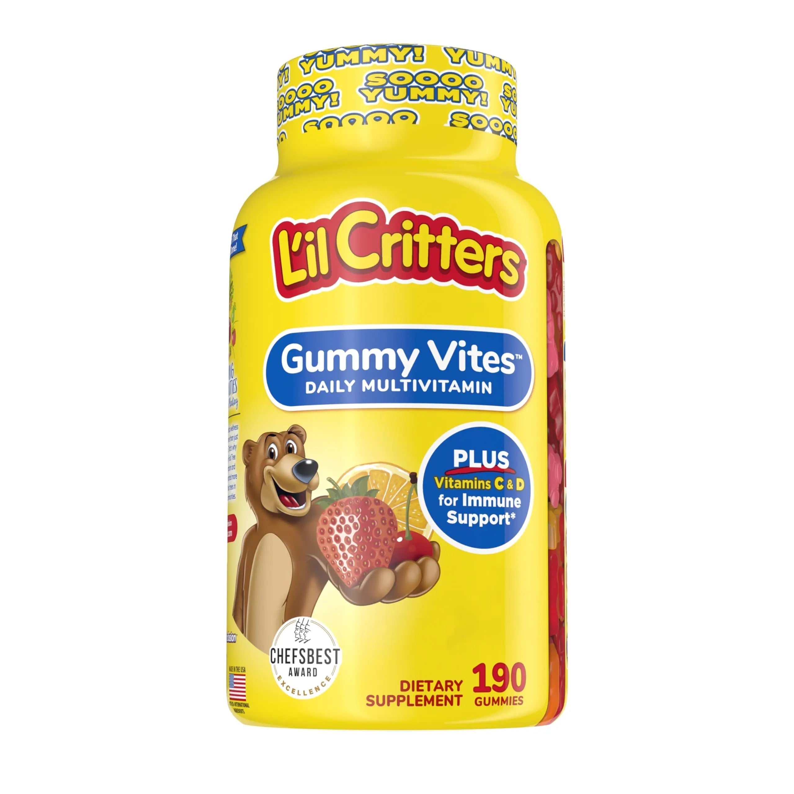 Vitafusion Fiber Well Fit Gummies, 90 Count and L’il Critters Gummy Vites Daily Gummy Multivitamin for Kids, 190 Gummies Vitafusion buy supplements canada