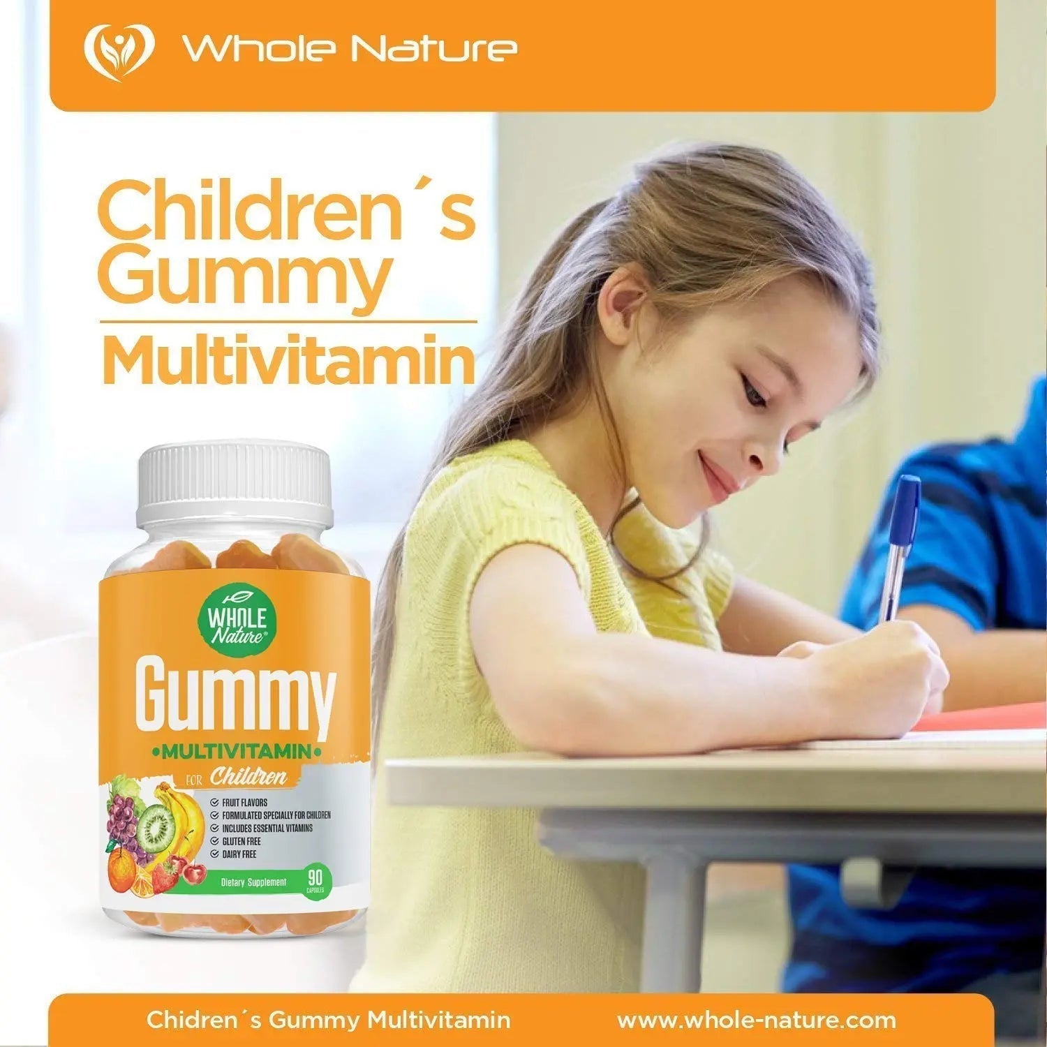 Whole Nature Kids Gummy Multivitamin - Complete Daily Essentials Childrens Vitamins and Minerals for Overall Wellness, 90 Gummies Whole Nature buy supplements canada