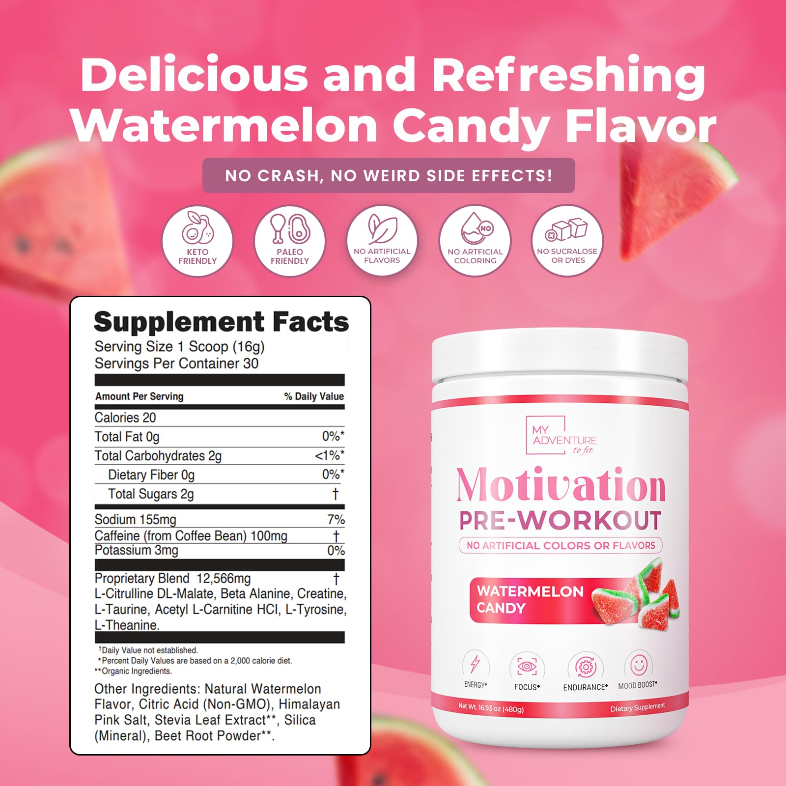 Pre Workout Powder for Men - Gluten Free Preworkout with Creatine for Muscle Endurance My Adventure to Fit buy supplements canada