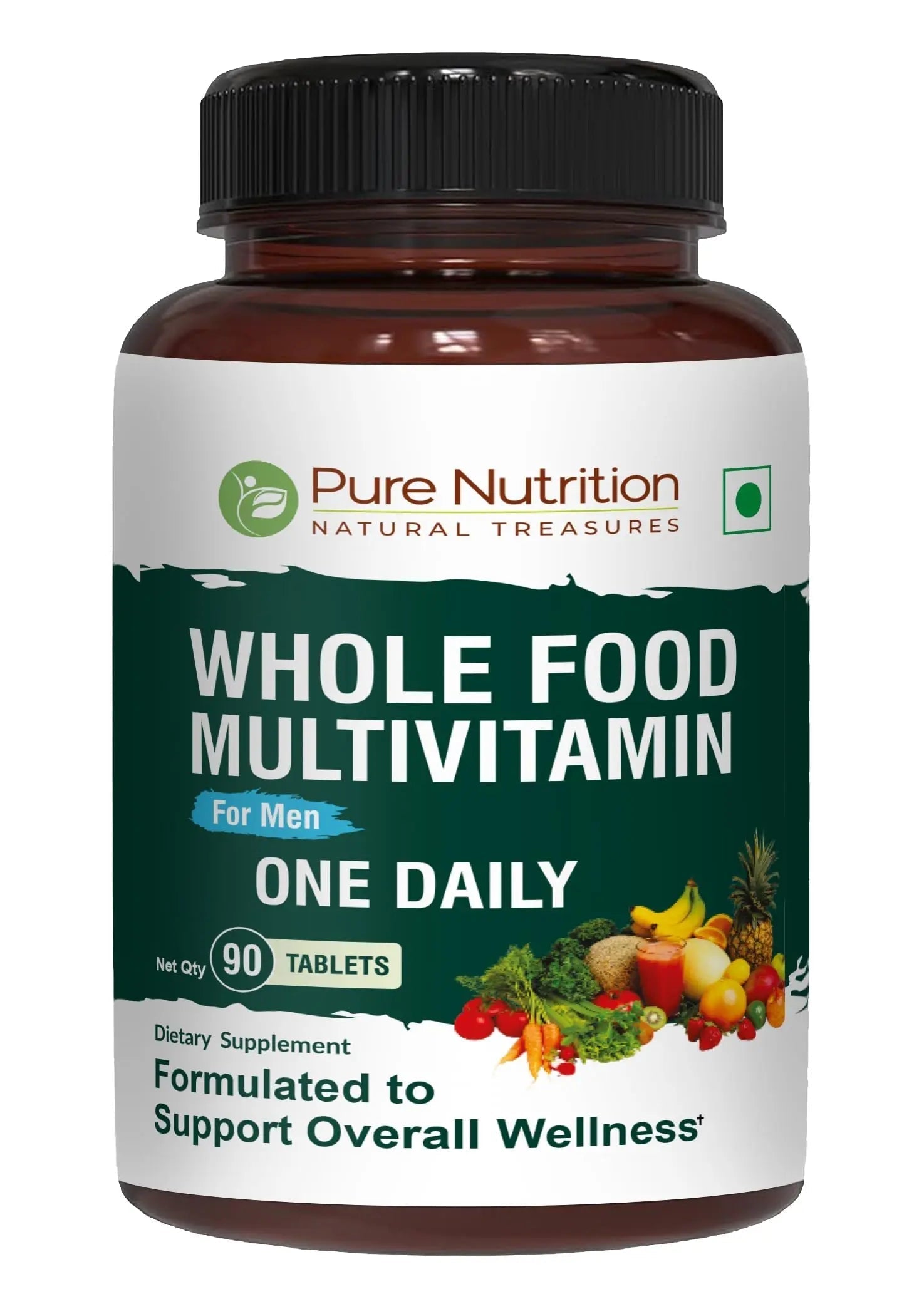 Pure Nutrition Whole Food Multivitamins for Men | 90 Tabs | One-A-Day | 100% RDA | 24 Natural Vitamins and Minerals | PURE NUTRITION NATURAL TREASURES buy supplements canada
