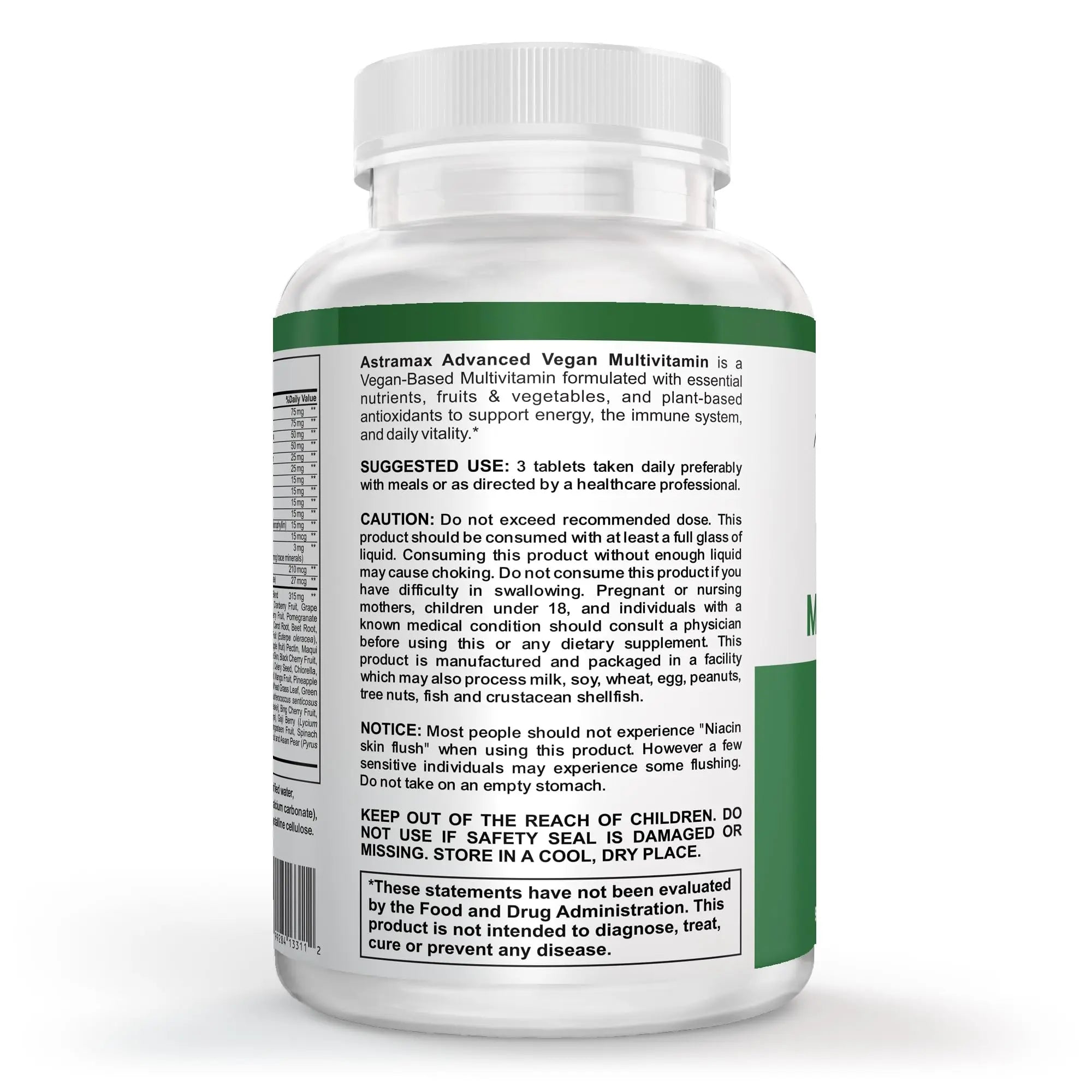 Astramax Advanced Vegan Multivitamin | Whole Food-Based Vitamin & Mineral Complex with 26 Nutrients, B12, D3, Probiotics & 42 Superfoods | Astramax buy supplements canada