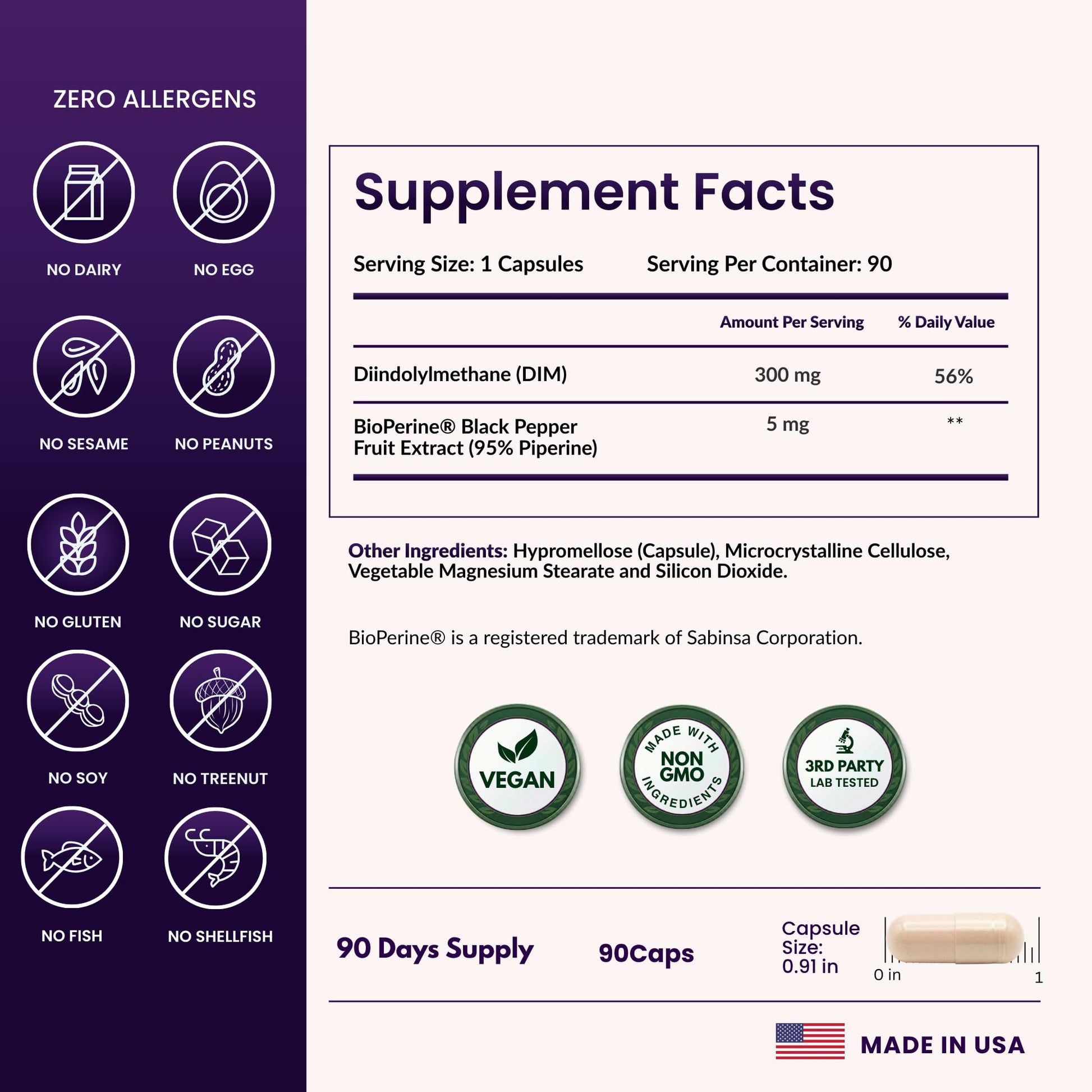 ForestLeaf DIM Supplement - 300mg DIM Estrogen Supplement for Women/Men - Diindolylmethane with BioPerine Black Pepper - Support for Detox, Metabolism, Hormone Balance & Menopause - 90 Caps ForestLeaf buy supplements canada