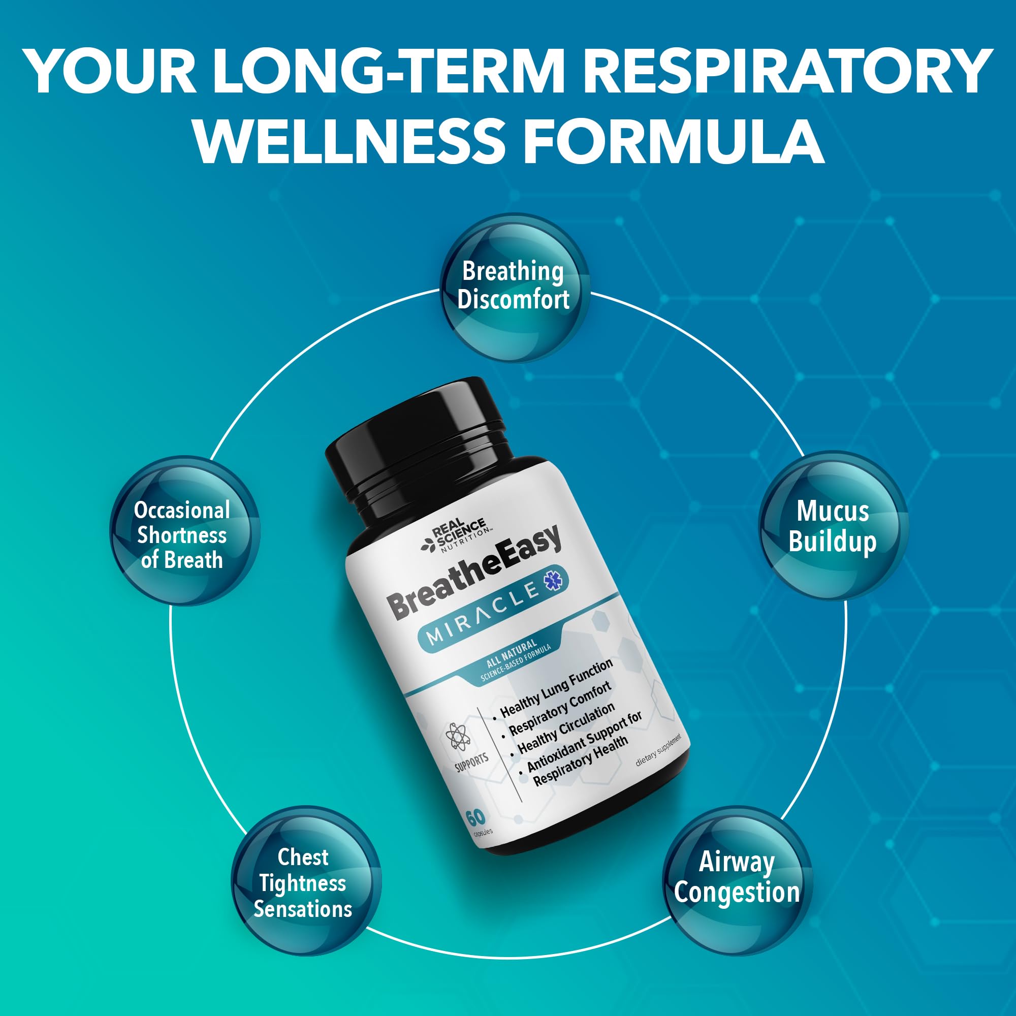 Real Science Nutrition BreatheEasy Lung Support Supplement for Lung Health & Respiratory Wellness – Lung Cleanse Formula with Vinitrox, GABA for Circulation Support - Made in USA - 60 Capsules Real Science Nutrition buy supplements canada