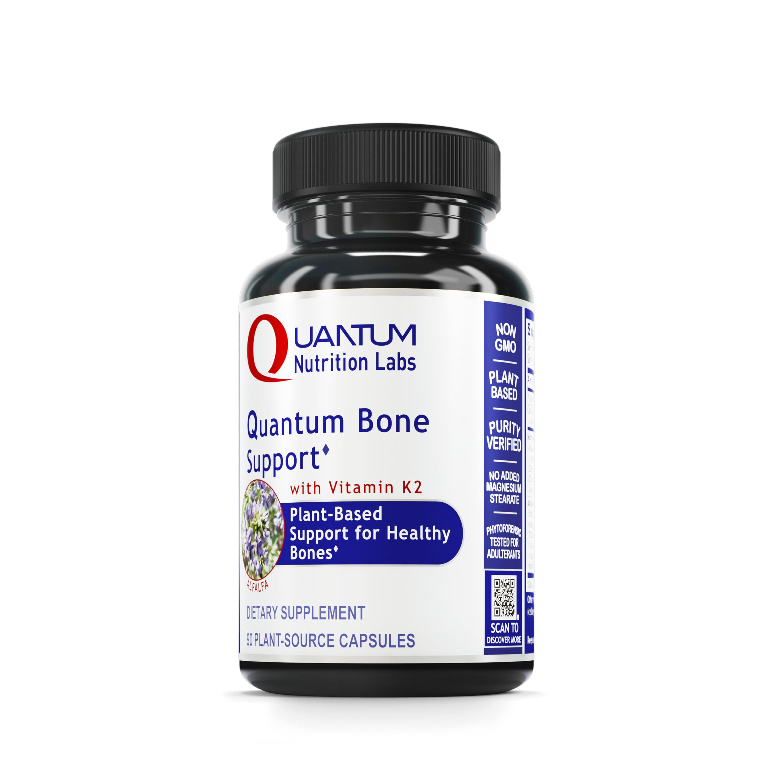 Quantum Nutrition Labs Quantum Bone Health - Bone Health Vitamins, Bone Strength Supplement for Women and Men, Organic Calcium Supplement with Fermented Vitamin K2, Bone Health Support - 90 Capsules Quantum Nutrition buy supplements canada
