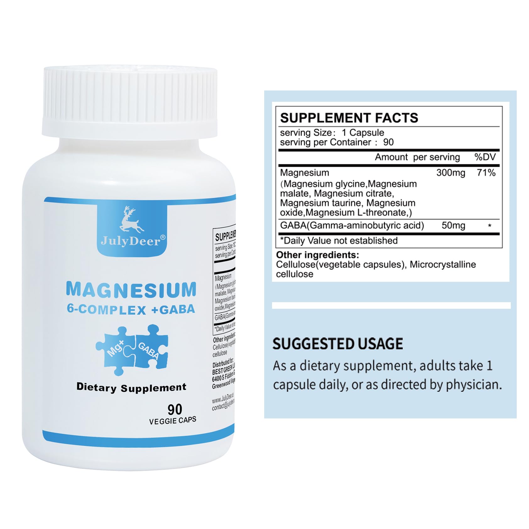 3 Bottles Sixfold Magnesium Complex | 350mg of Magnesium Glycinate, Malate, Citrate, Taurine, Oxide, Mg+ for Muscles,Nerves,& Energy, GABA Sleep Support | High Absorption | Vegan | 90 Capsules Risabou buy supplements canada