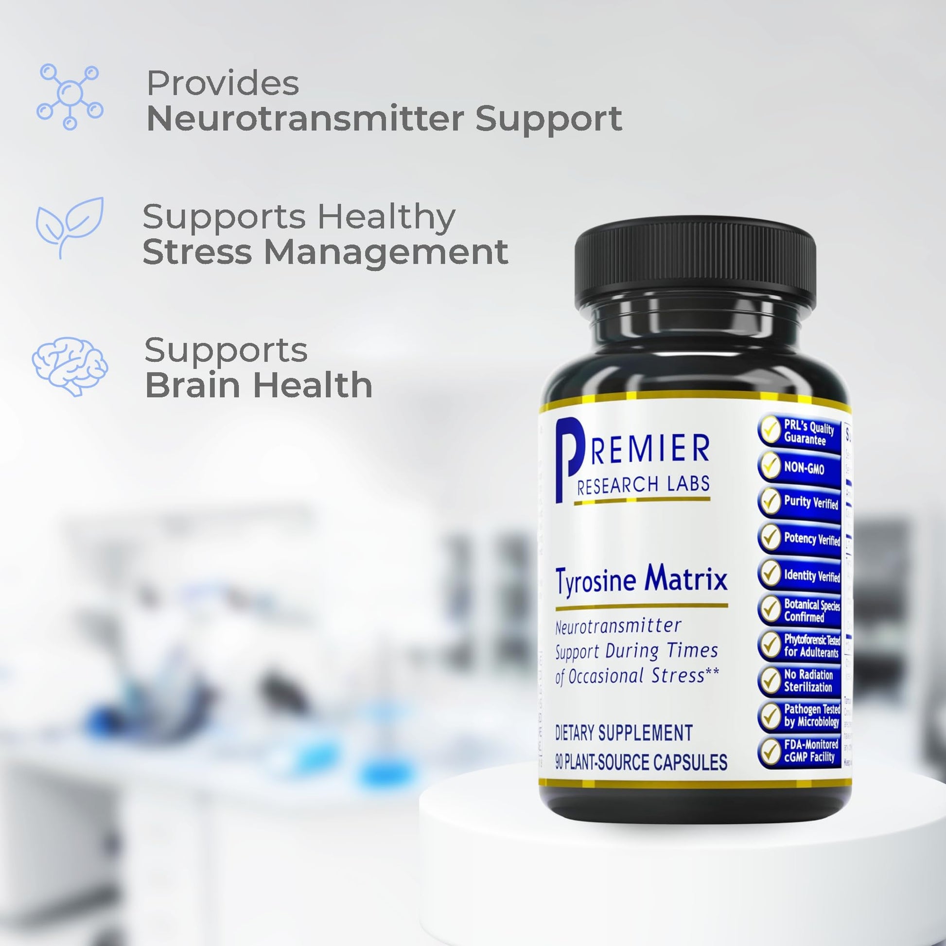Premier Research Labs Tyrosine Matrix - L Tyrosine Supplement, L-tyrosine 944mg Capsules for Adults, Amino Acid Pills with Red Algae & Rhodiola Rosea - 90 Vegetarian Capsules Premier Research Labs buy supplements canada