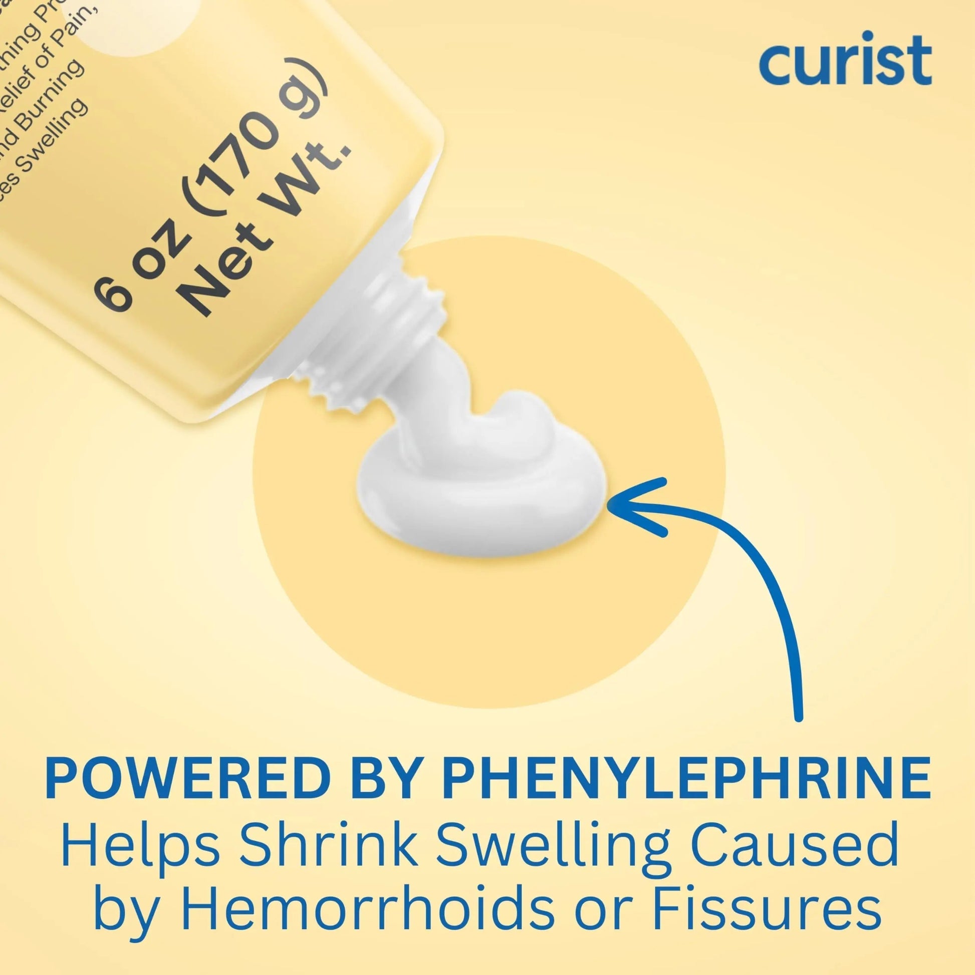 Curist Fissure and Hemorrhoid Cream with Lidocaine 5% and Phenylephrine HCl - Numbing Anal Fissure Cream Temporarily Shrinks Hemorrhoids - Reduces Itching, Swelling, & Burning - Huge Tube - 6oz Curist buy supplements canada